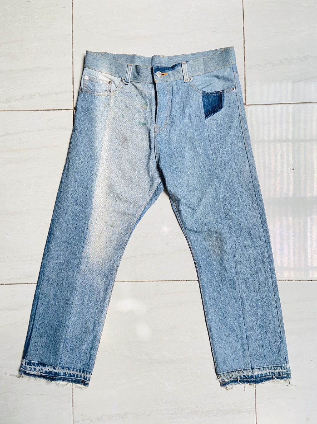 Issey Miyake NOVE Panel Denim Jeans Size US 35 - 14 Thumbnail
