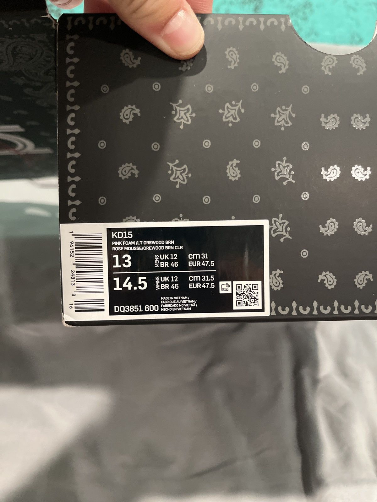 Nike KD 15 Aunt Pearl Size US 13 / EU 46 - 7 Thumbnail