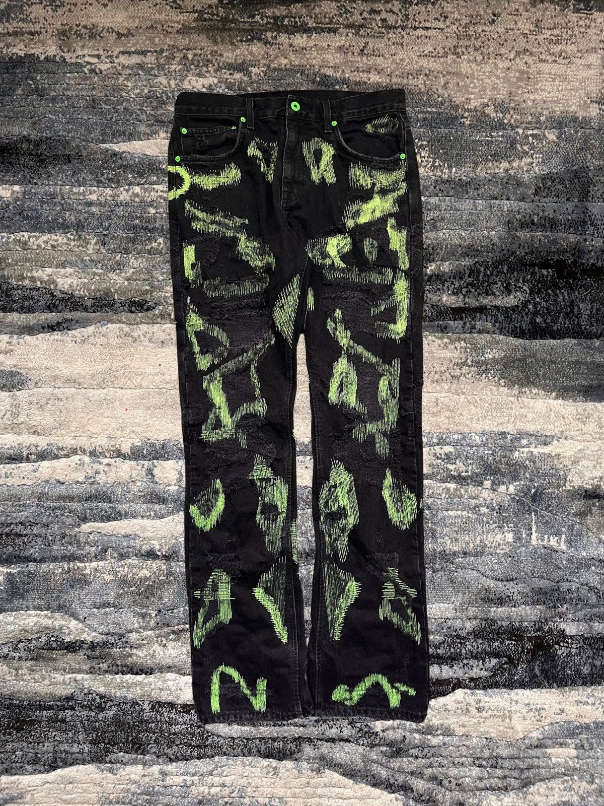 Vlone Endless Denim Vlone Distressed Jeans VLONE X Endless Scab Denim