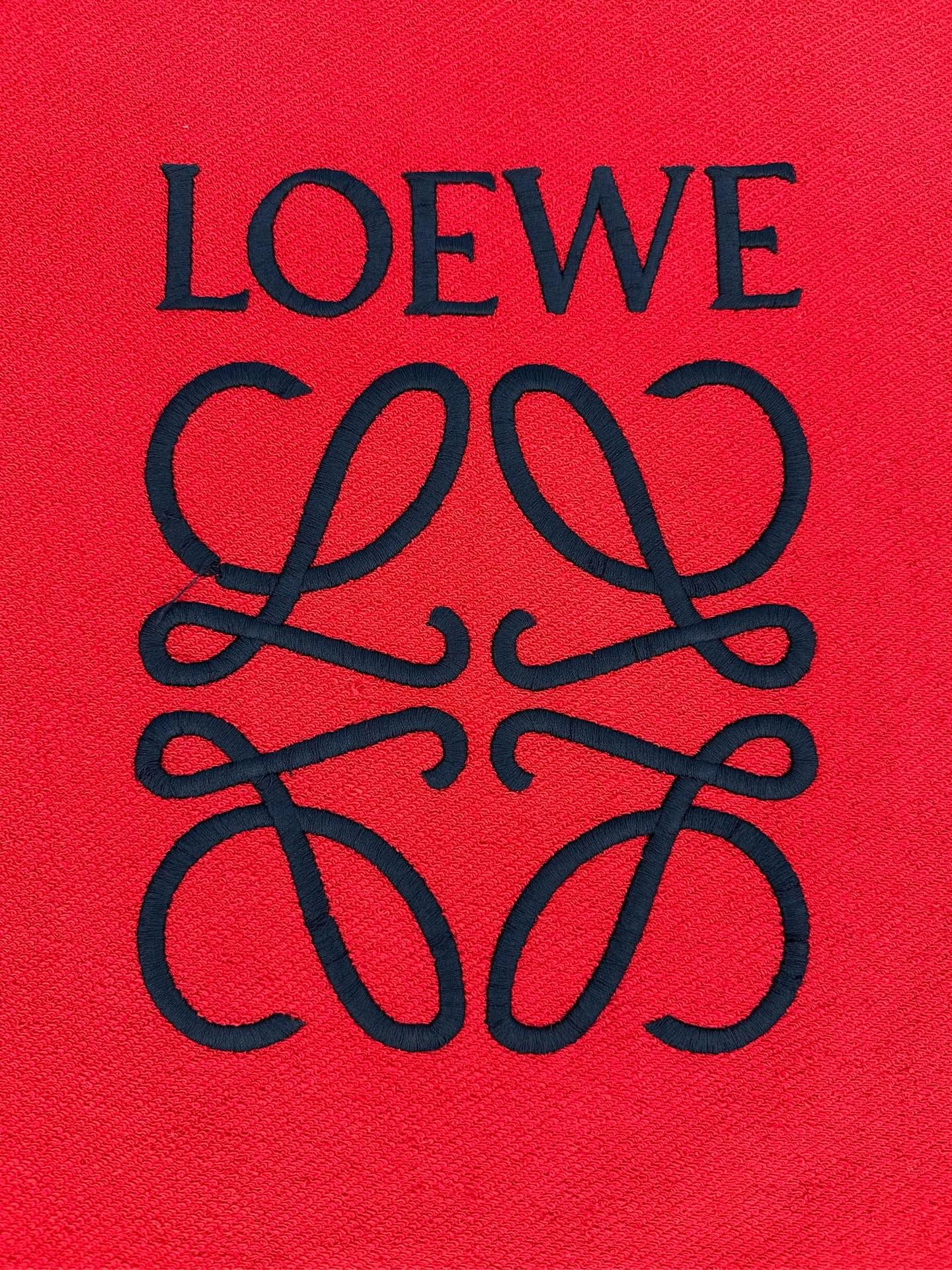 Loewe LOEWE classic letter logo embroidery red sweatshirt M 99 Size M / US 6-8 / IT 42-44 - 8 Thumbnail