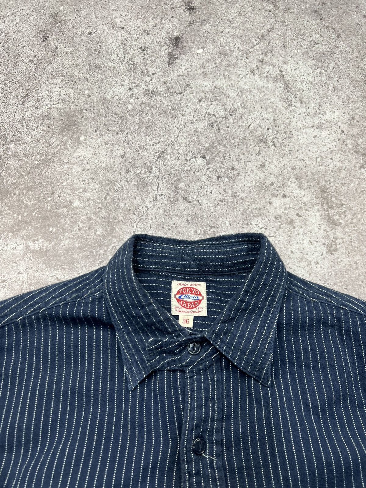 Edwin Vintage Edwin Blue Indigo Labour Workwear Docker Shirt Size US S / EU 44-46 / 1 - 2 Thumbnail