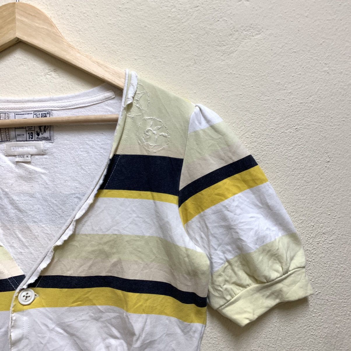 Diesel DIESEL FLY DECK Stripe Short Sleeve Cardigan Sweater Size M / US 6-8 / IT 42-44 - 3 Thumbnail