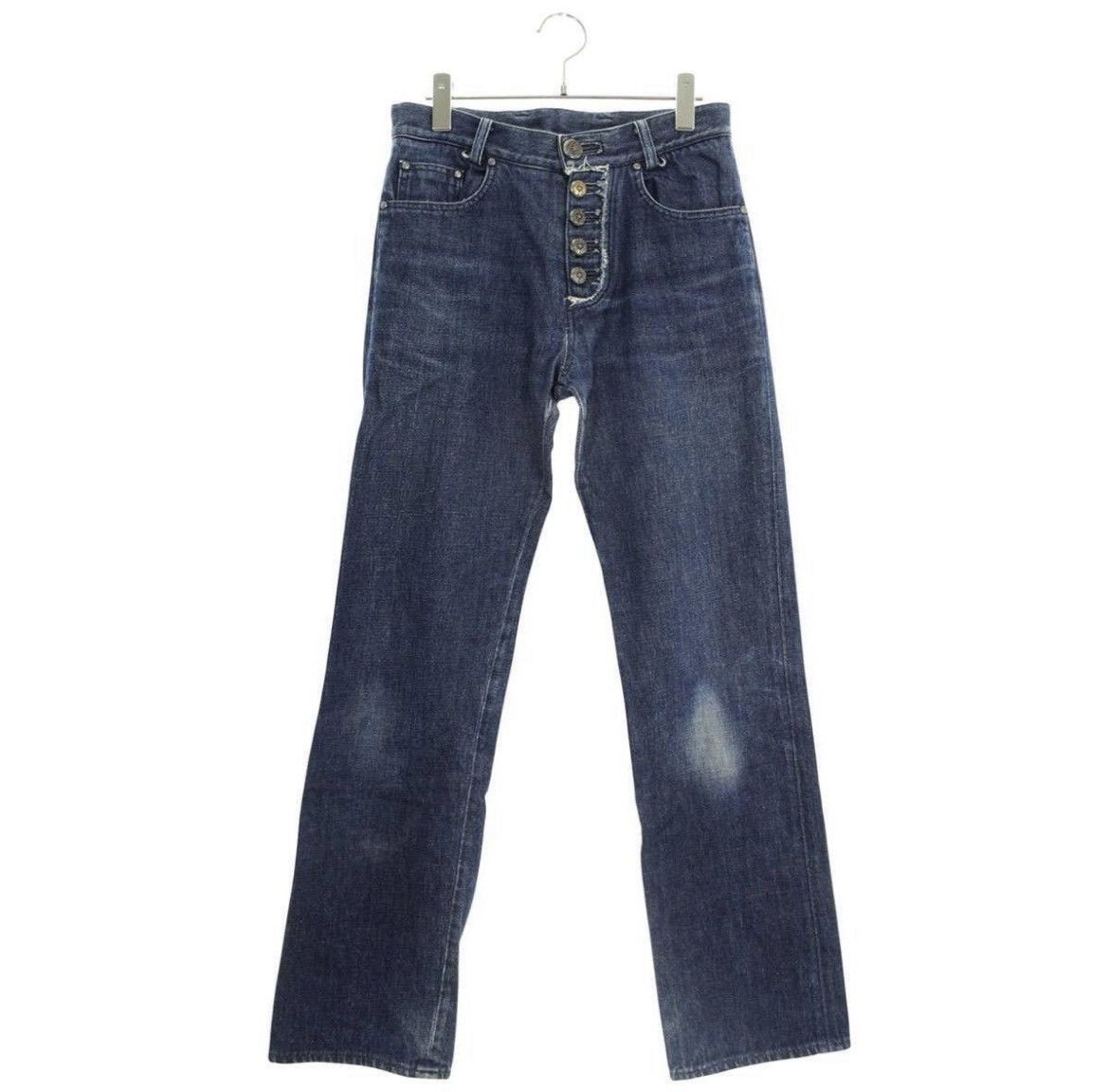 【Chrome Hearts】Flare Knees Damage Denim Buy Chrome Hearts Flared Fleur Knee Jeans Online at Groupie