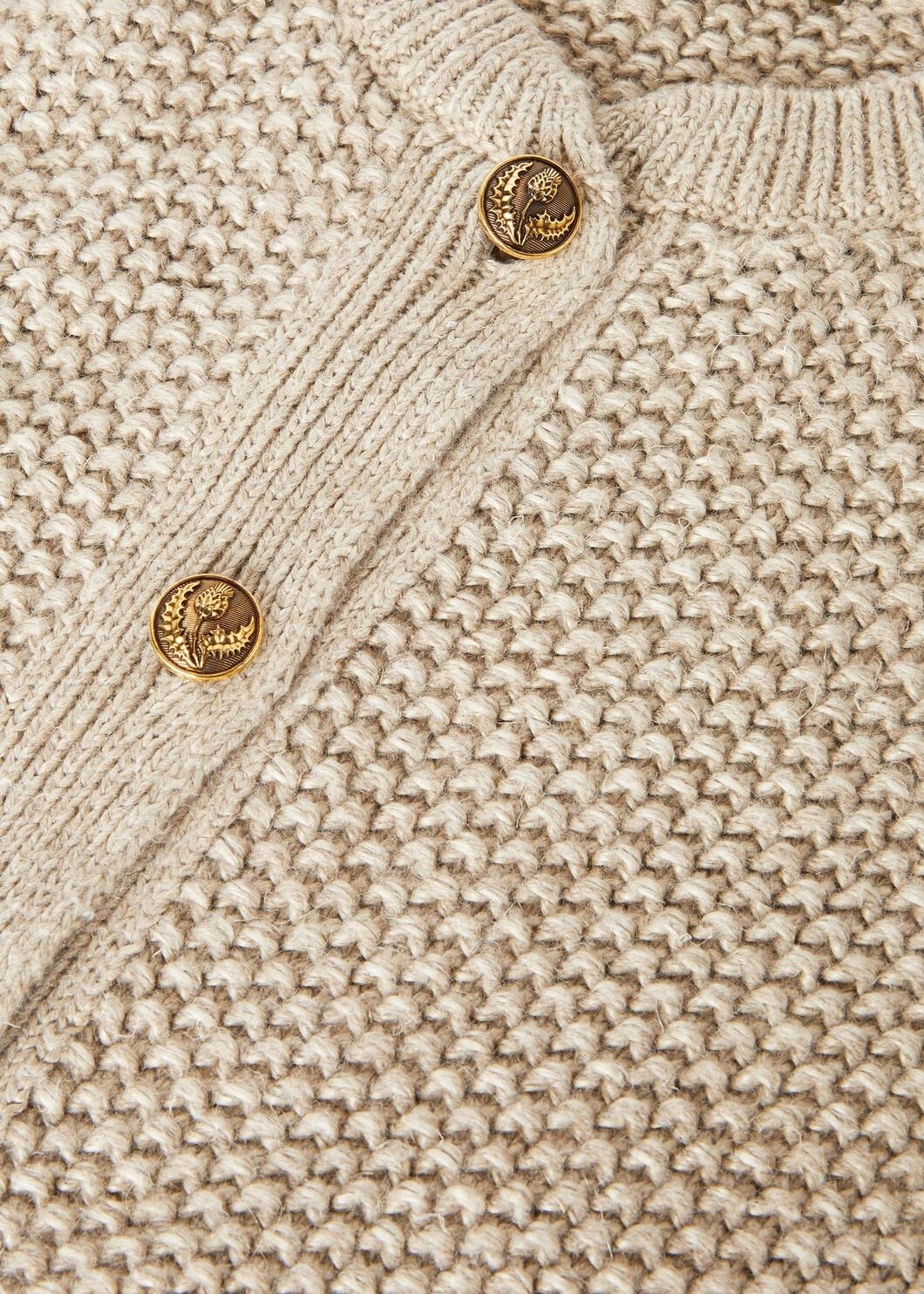 Loro Piana o1w1db10825 FAO2905 Baranca Cardigan in Beige Size XS / US 0-2 / IT 36-38 - 7 Thumbnail