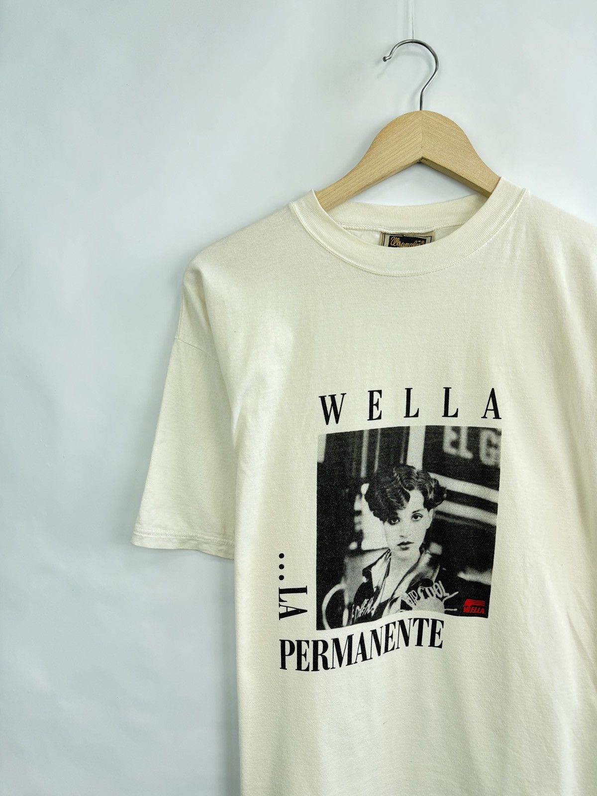 Wrangler 🇺🇸 Vtg 80s Wrangler Wella Hair Color Permanent Photo Graphic Size US XL / EU 56 / 4 - 2 Thumbnail