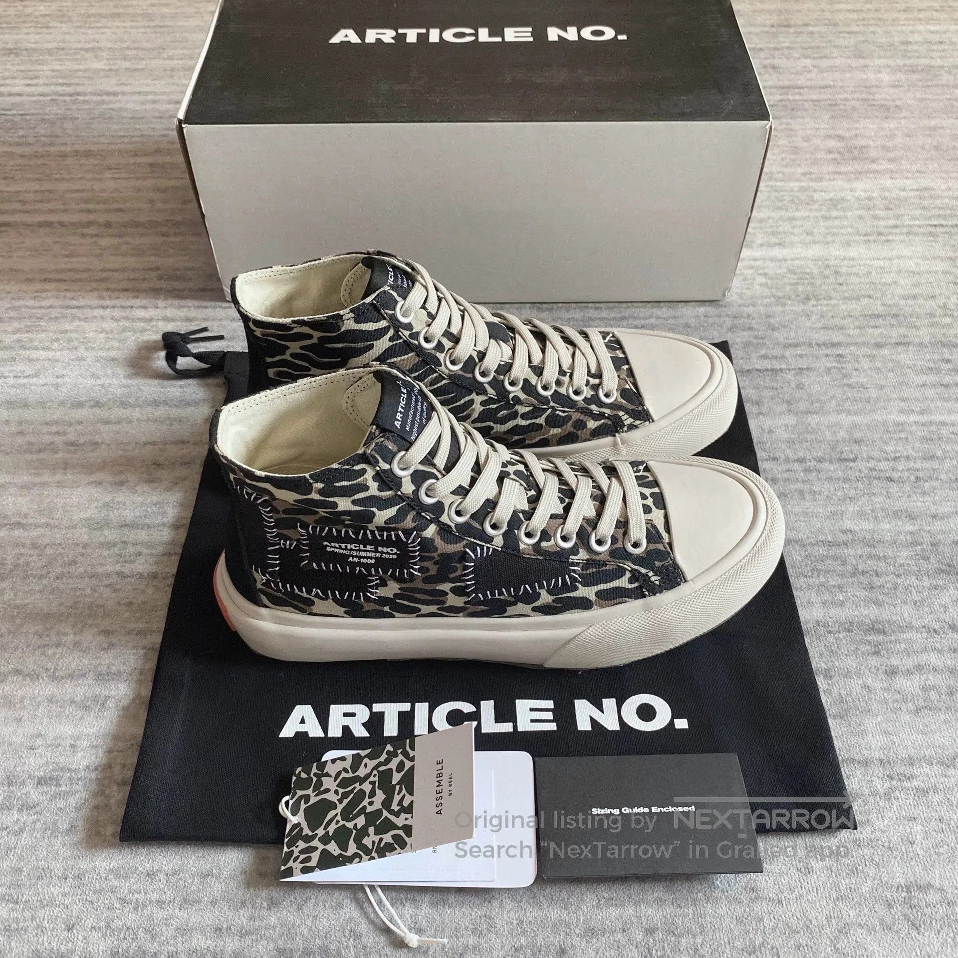 SUPREMEBEING leopard print mid-top canvas sneakers. Size US 8.5 / EU 41-42 - 2 Thumbnail