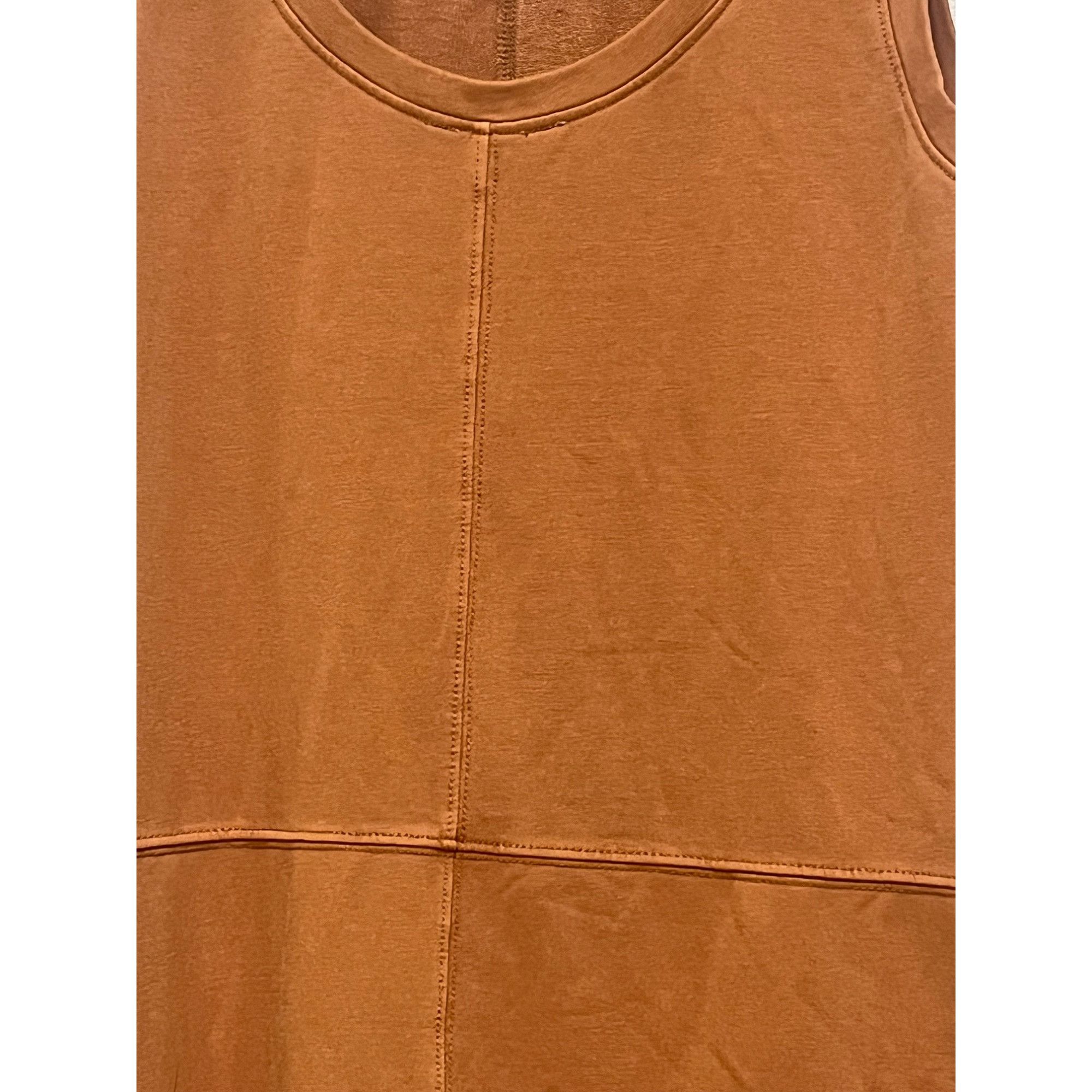 Other CASLON Scoop Neck Paneled Tank Dress In Washed Rust Argan Oi Size M / US 6-8 / IT 42-44 - 5 Thumbnail
