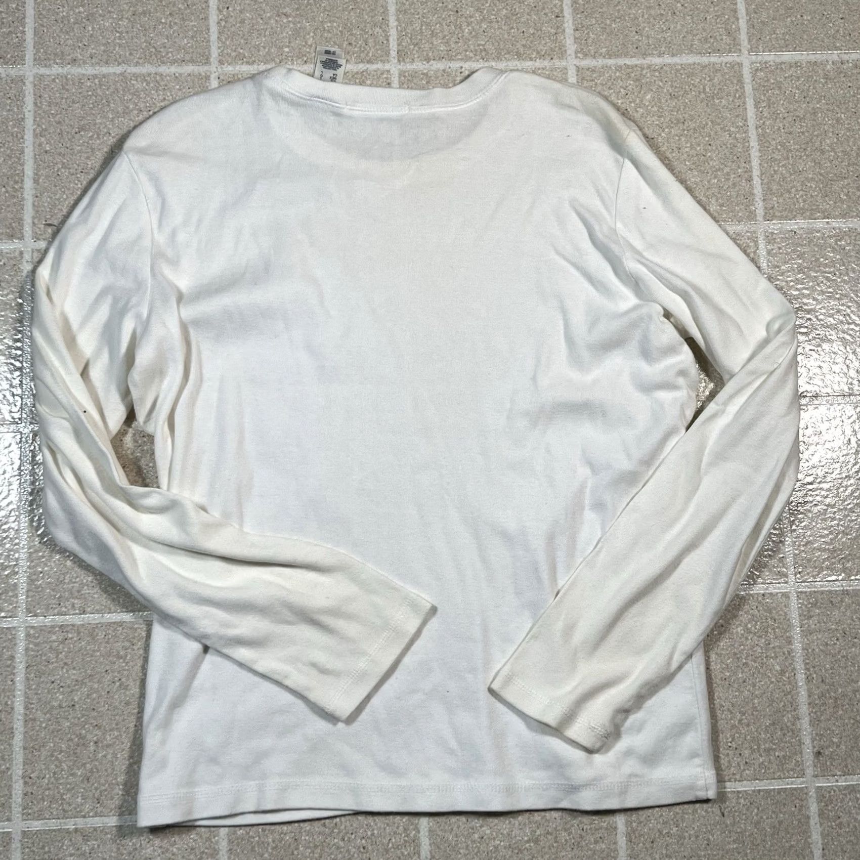 Vintage Crazy Horse Women’s Longsleeve Shirt L White Blouse Woman Size L Regular Vintage? Size L / US 10 / IT 46 - 3 Thumbnail