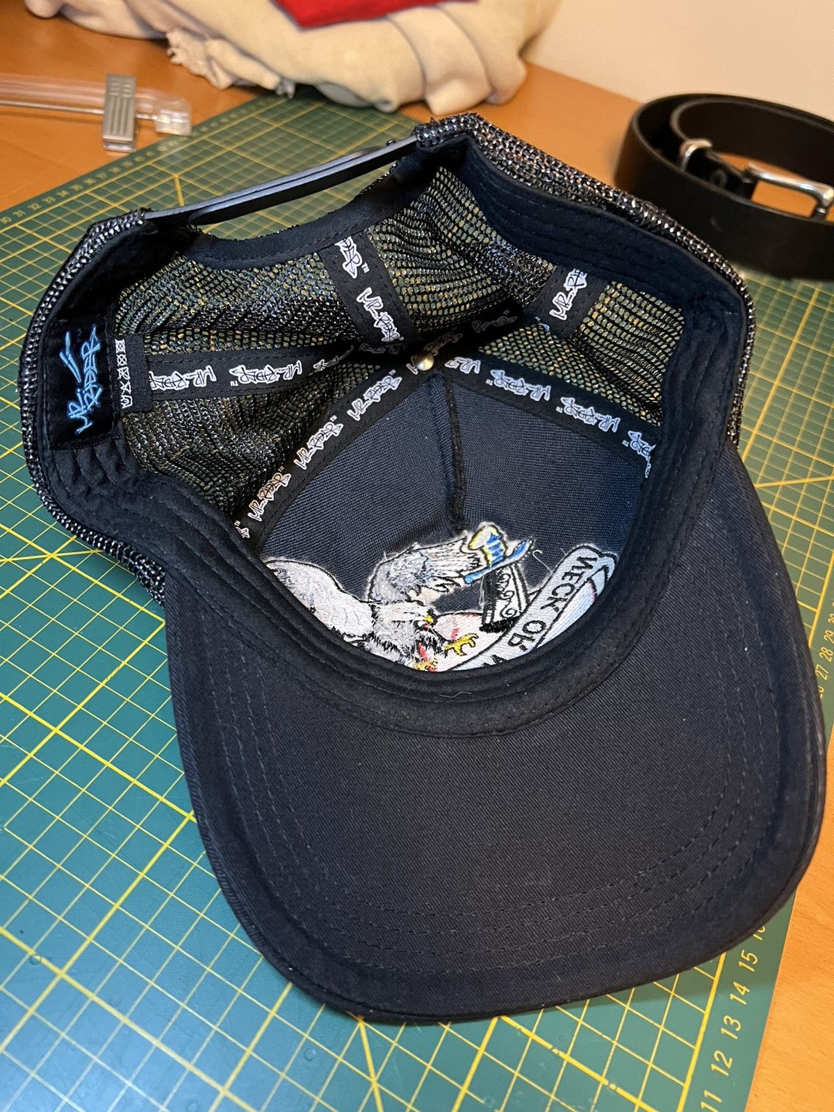 Ed Hardy Vintage Mr Rider studded rhinestone y2k style trucker hat Size ONE SIZE - 4 Thumbnail