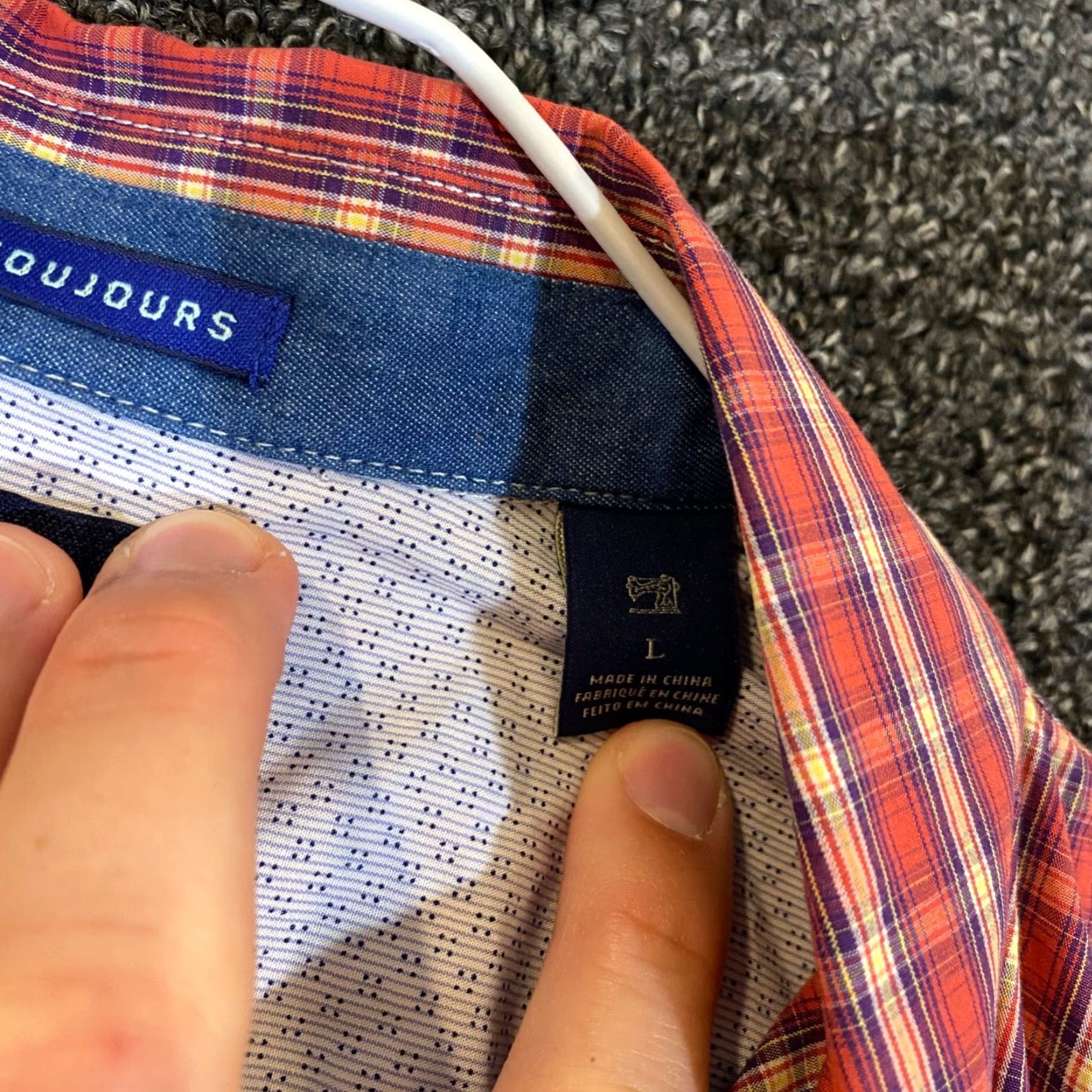 Scotch & Soda SCOTCH & SODA Tokyo Toujours Mens L Shirt Collared Checkered Pocketed Multicolor 100% Cotton Regular Size US L / EU 52-54 / 3 - 5 Thumbnail