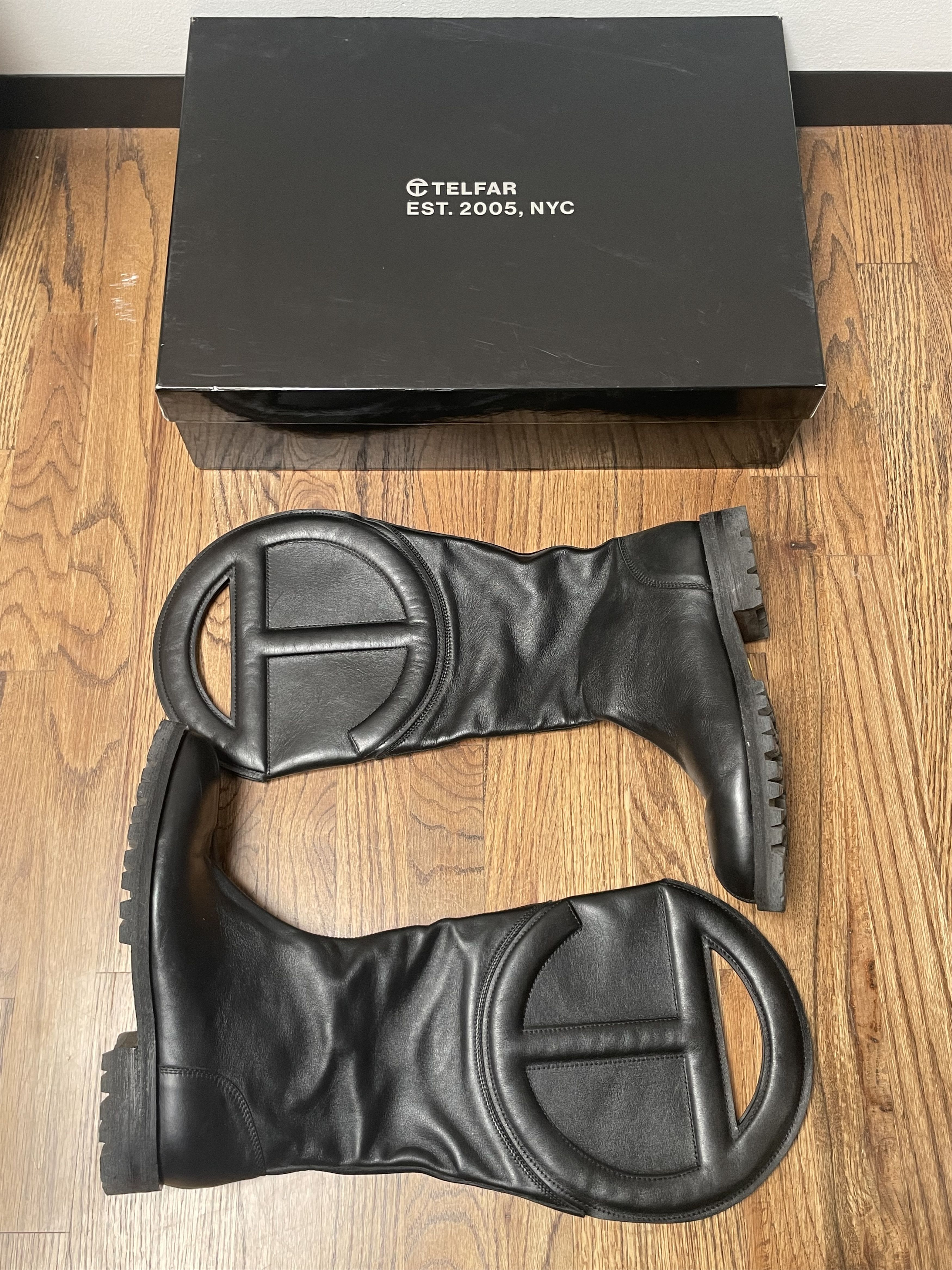 Telfar Telfar Logo High boots Size 11 Black Size US 11 / EU 44 - 1 Thumbnail