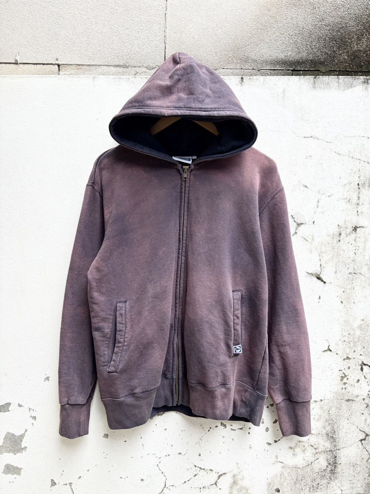 Vintage Faded Thrashed Distressed Discus Zip Hoodie Size US M / EU 48-50 / 2 - 9 Thumbnail