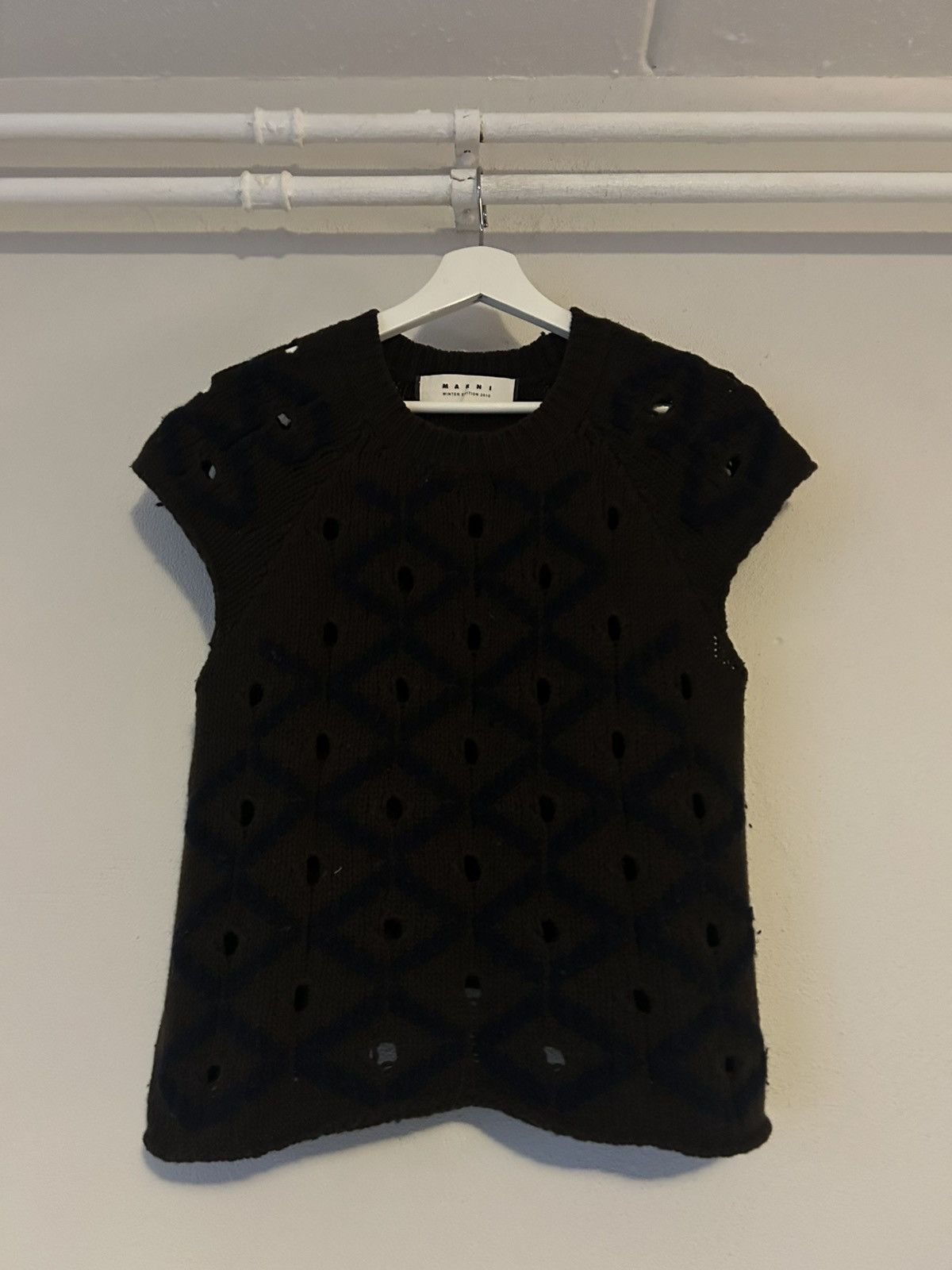 Marni FW2010 Brown Wool-Cashmere Knit Top – Size 44 Size M / US 6-8 / IT 42-44 - 2 Thumbnail