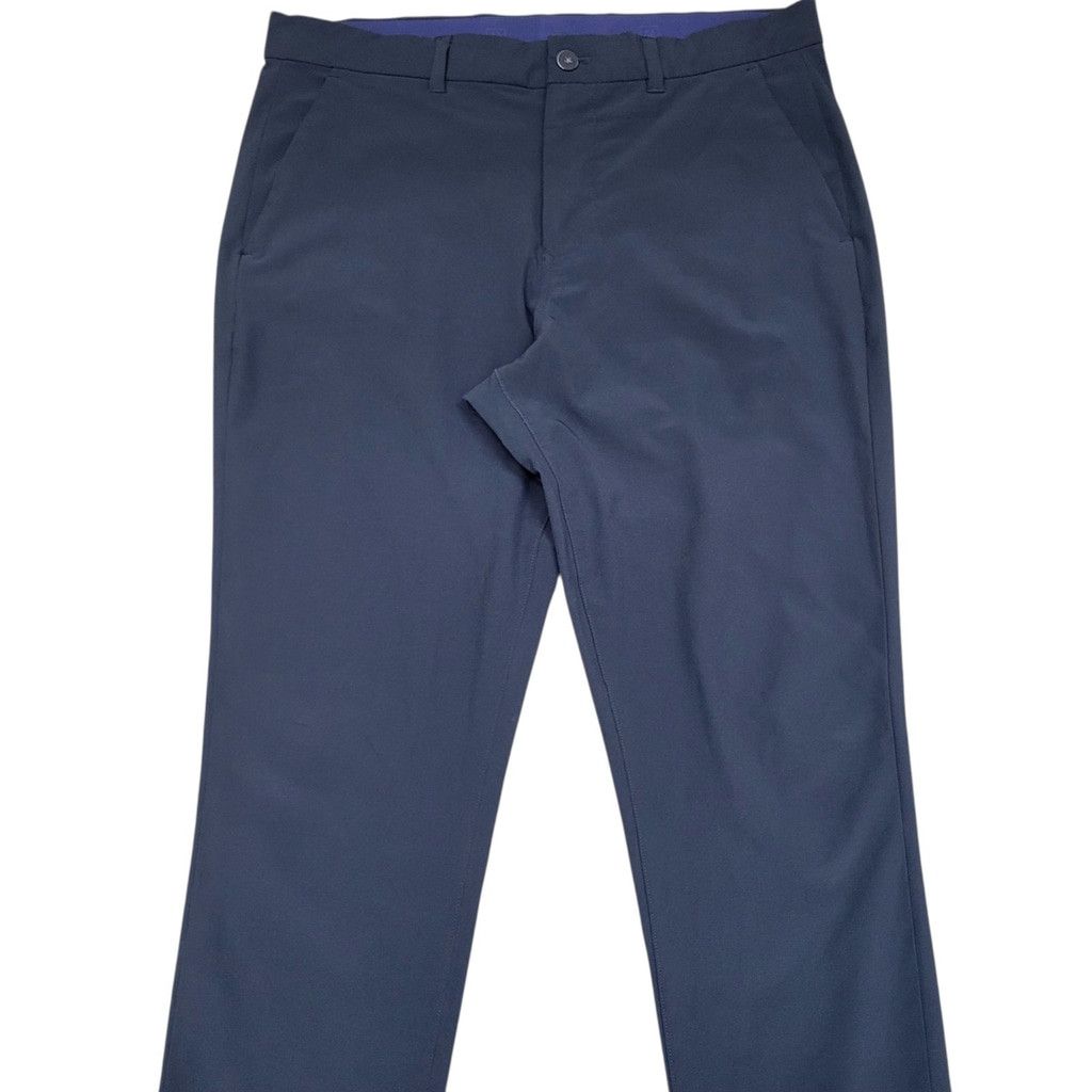 Mizzen+Main Mizzen Main Men's Black Polyester Spandex Blend Flat Front G Size US 35 - 8 Thumbnail