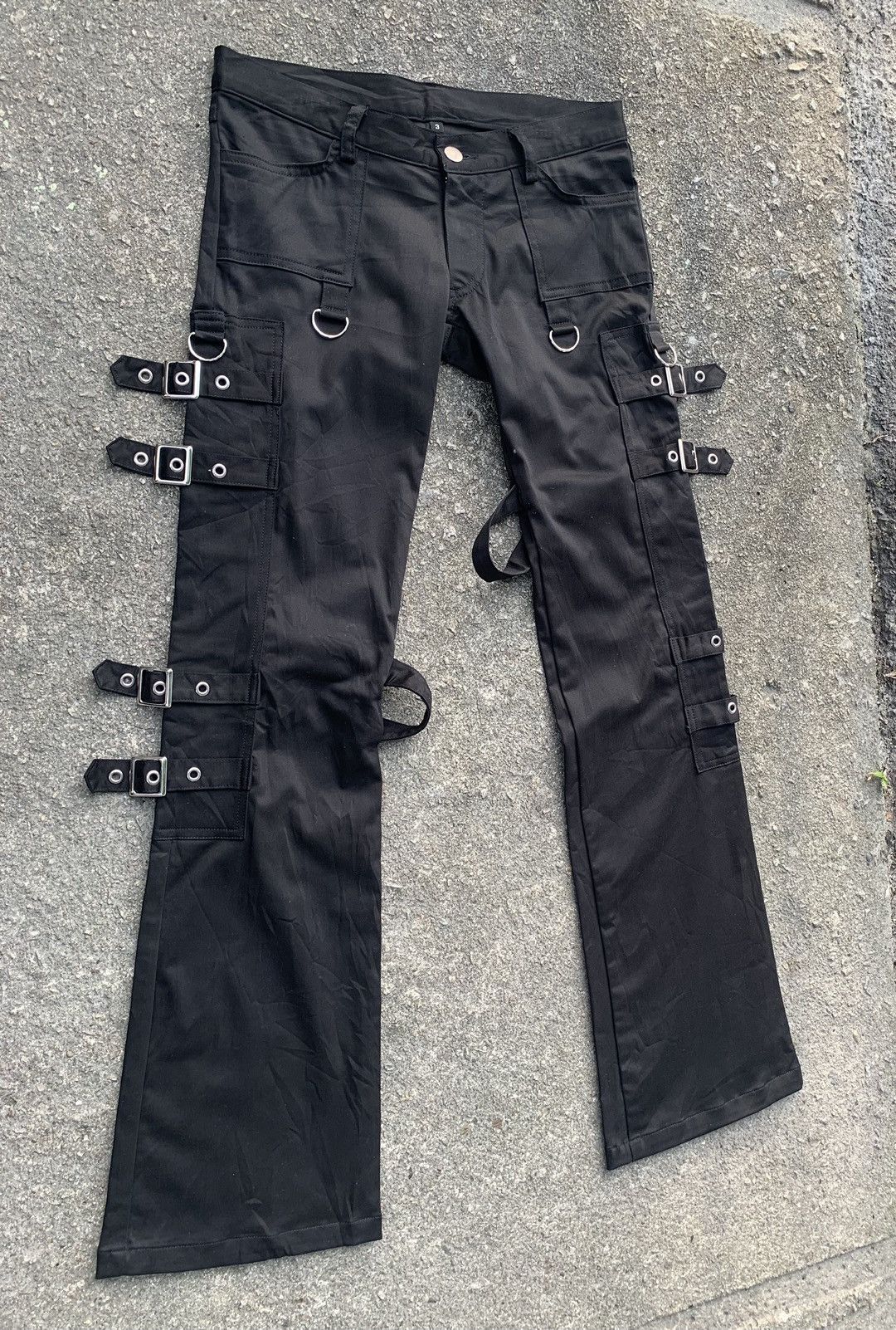 If Six Was Nine Bondage Gothic Punk Unisex Unbrand Flare Pant Made In Japan Size US 28 / EU 44 - 4 Thumbnail