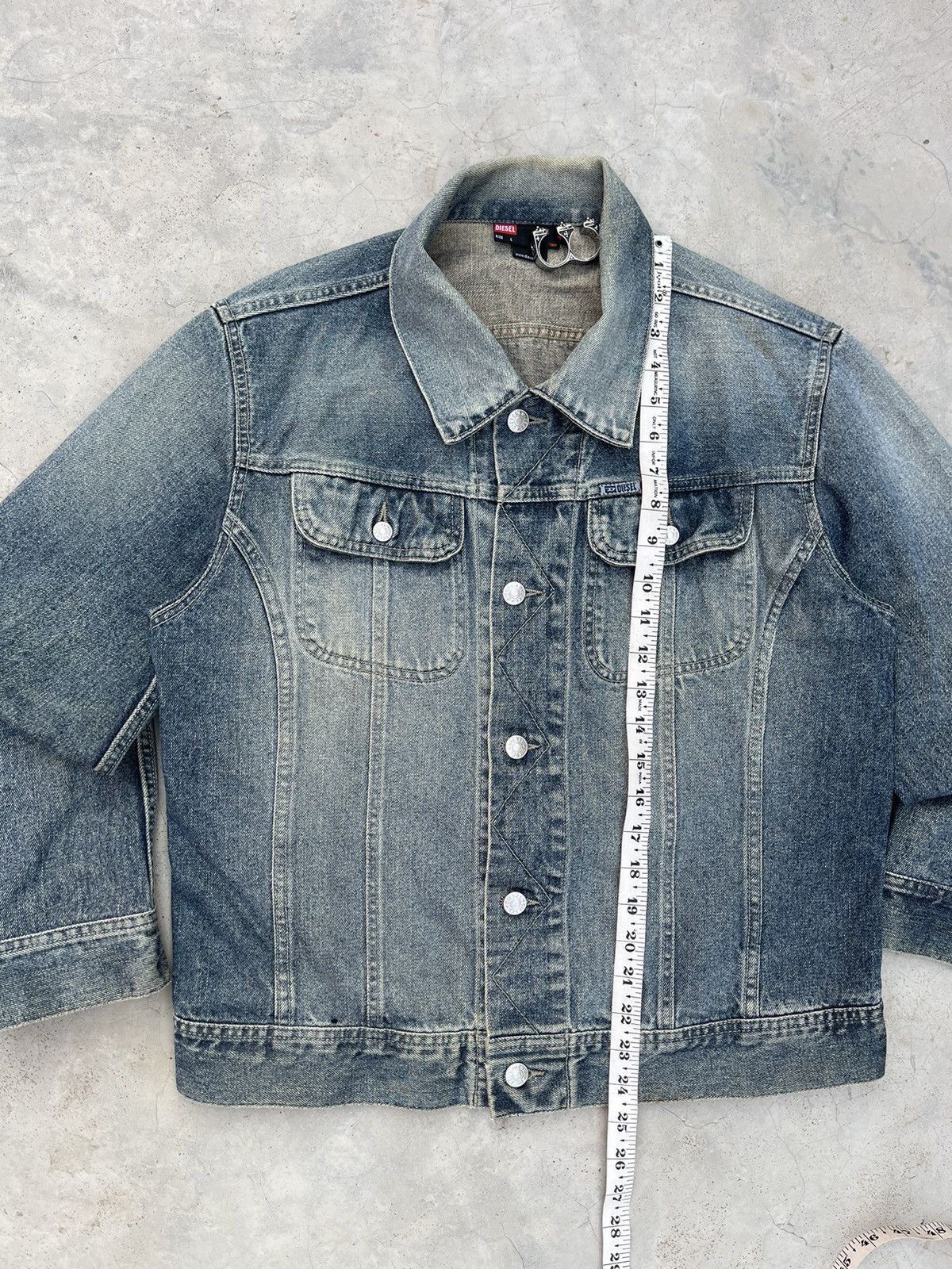 Diesel VINTAGE DIESEL ⛽️ CROPPED DENIM JACKET Size US XS / EU 42 / 0 - 9 Thumbnail