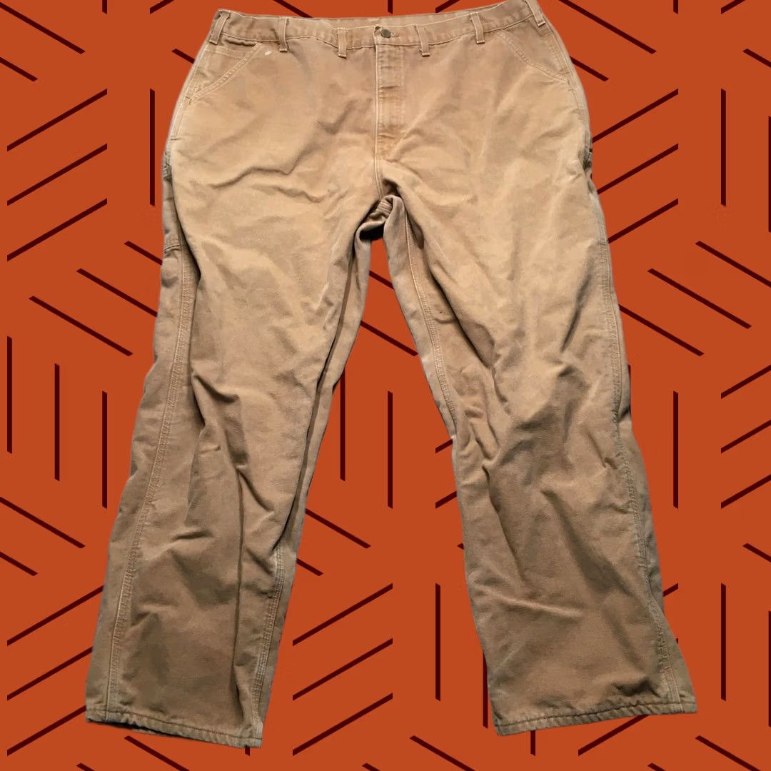 Carhartt VINTAGE Carhartt B111 Pants Mens 44x32 Brown Flannel Lined Carpenter USA Union Size US 44 / EU 60 - 1 Thumbnail