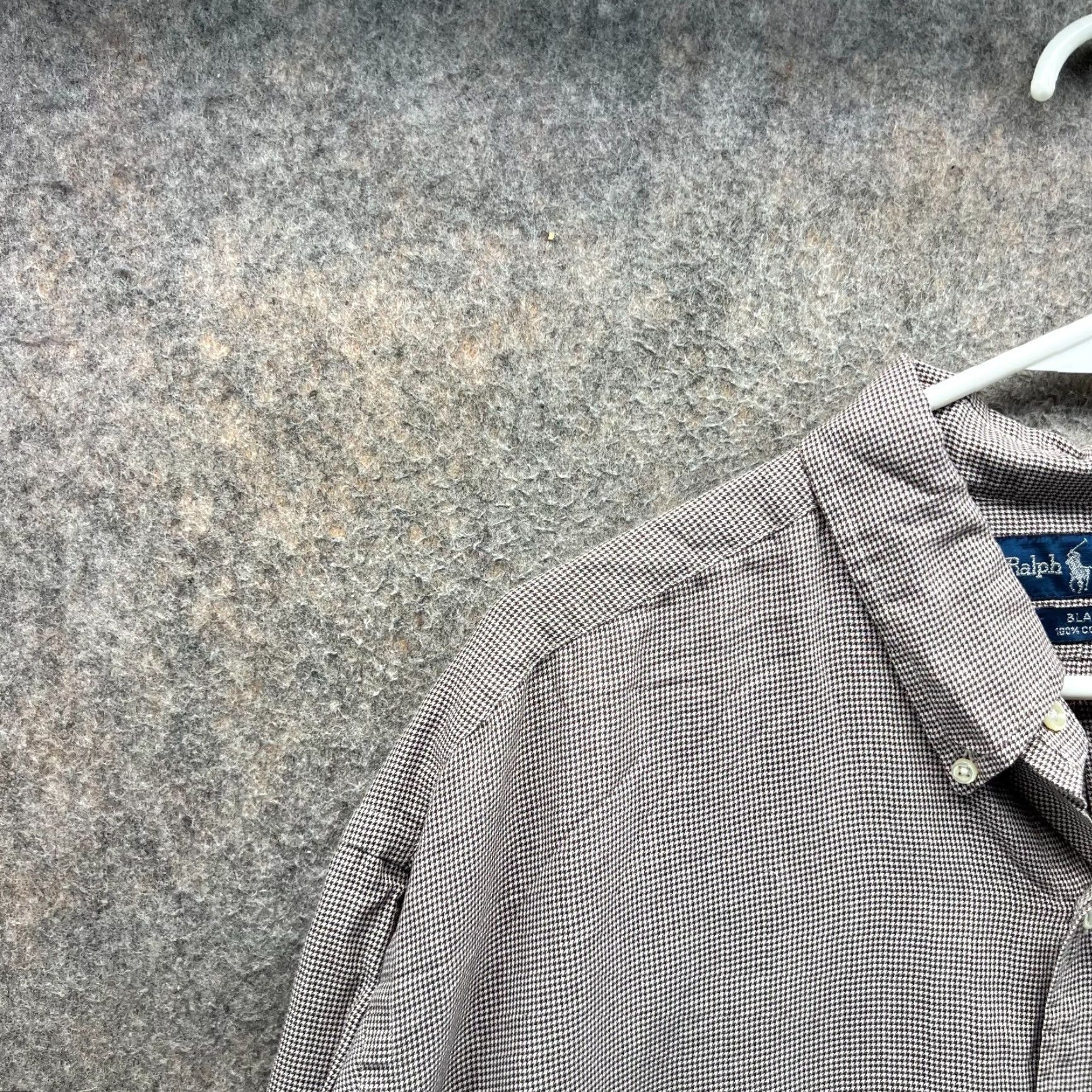 Polo Ralph Lauren VINTAGE Polo Ralph Lauren Shirt Mens XL Brown Button-Down Houndstooth Oxford Size US XL / EU 56 / 4 - 6 Thumbnail