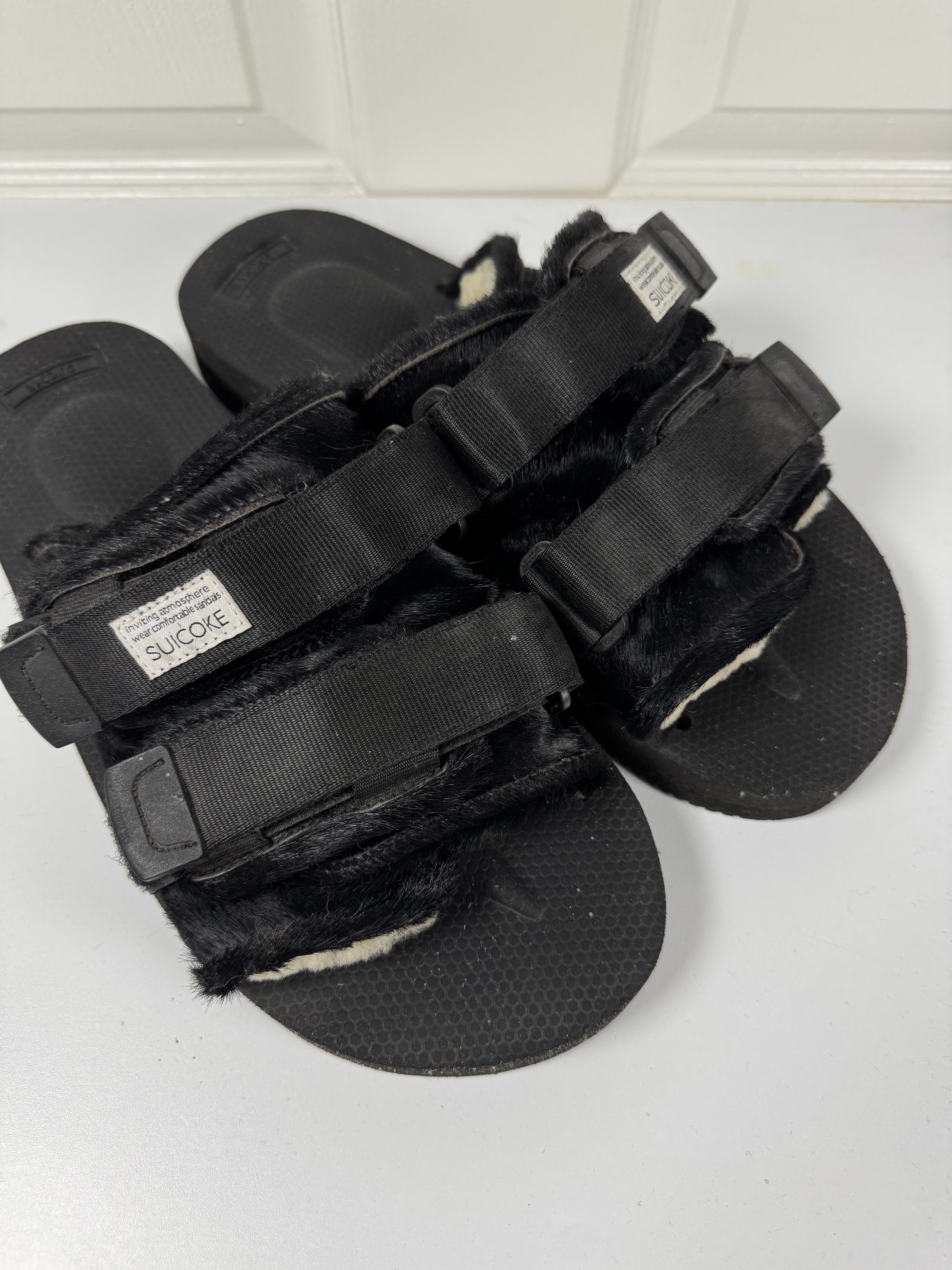 Suicoke Moto-Mab Slide Shearling Sandal Men’s Suicoke Moto-Mab Slides | Grailed main image 3