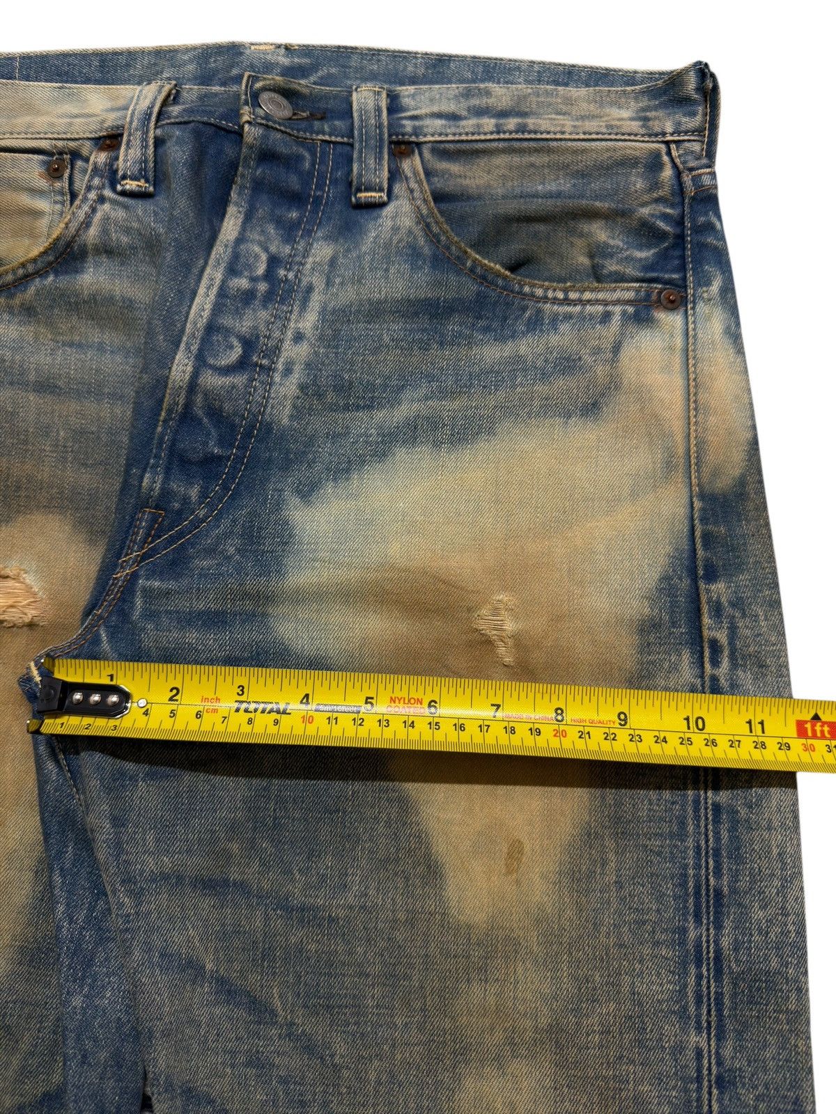 Levi's Vintage 90s Levis 501xx Selvedge Big E Acid Wash Straight Size US 33 - 15 Thumbnail