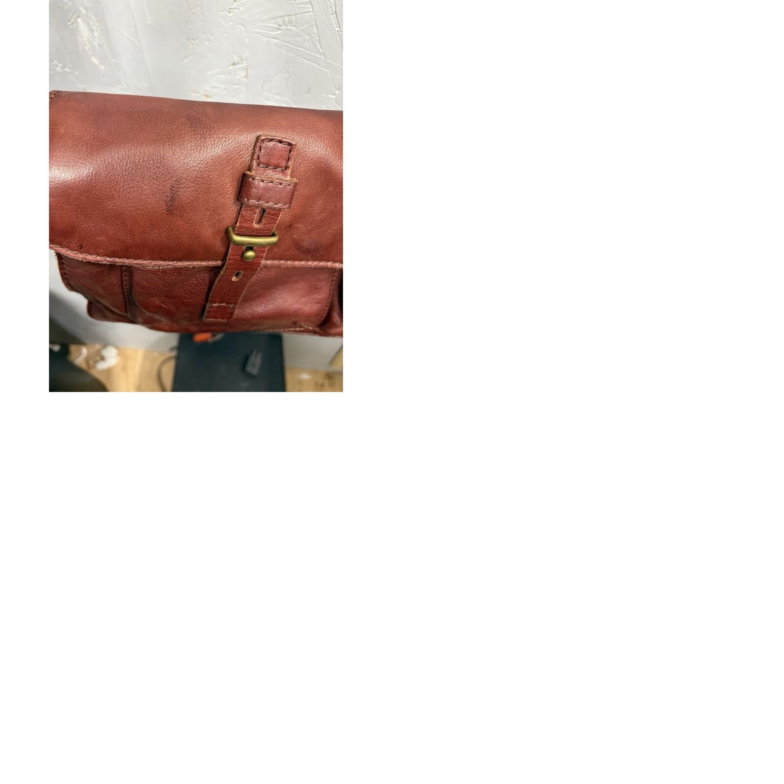 Lucky Brand VINTAGE Lucky Brand Crossbody Bag Women’s Leather Hobo Brown Beige 11x14in 4in 13-24” Strap Men? Womens? Size ONE SIZE - 10 Thumbnail