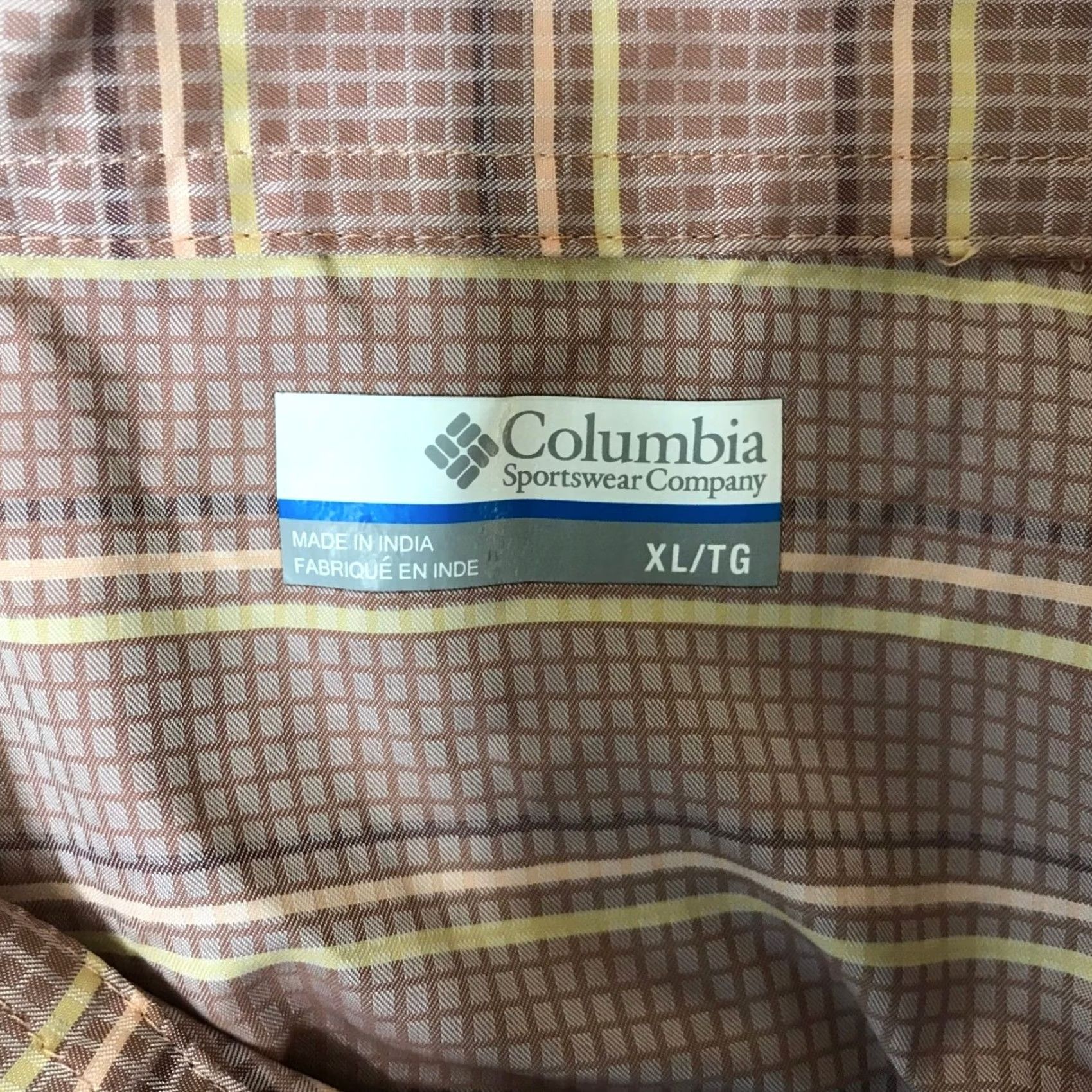 Vintage Columbia Mens XL Short Sleeve Button Up Shirt Brown Striped Outdoor Size US XL / EU 56 / 4 - 7 Thumbnail