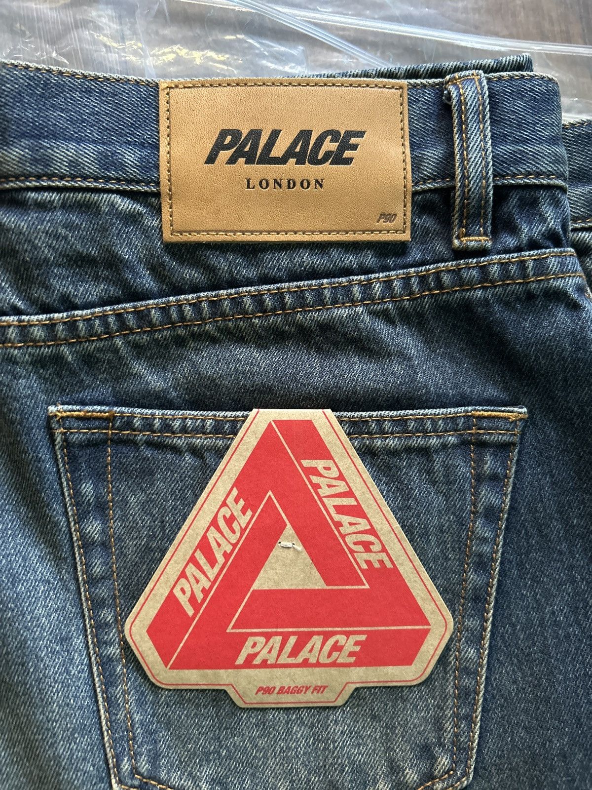 Palace Palace P90 Baggy Jean Sand Wash Indigo Size 30 Sandwash