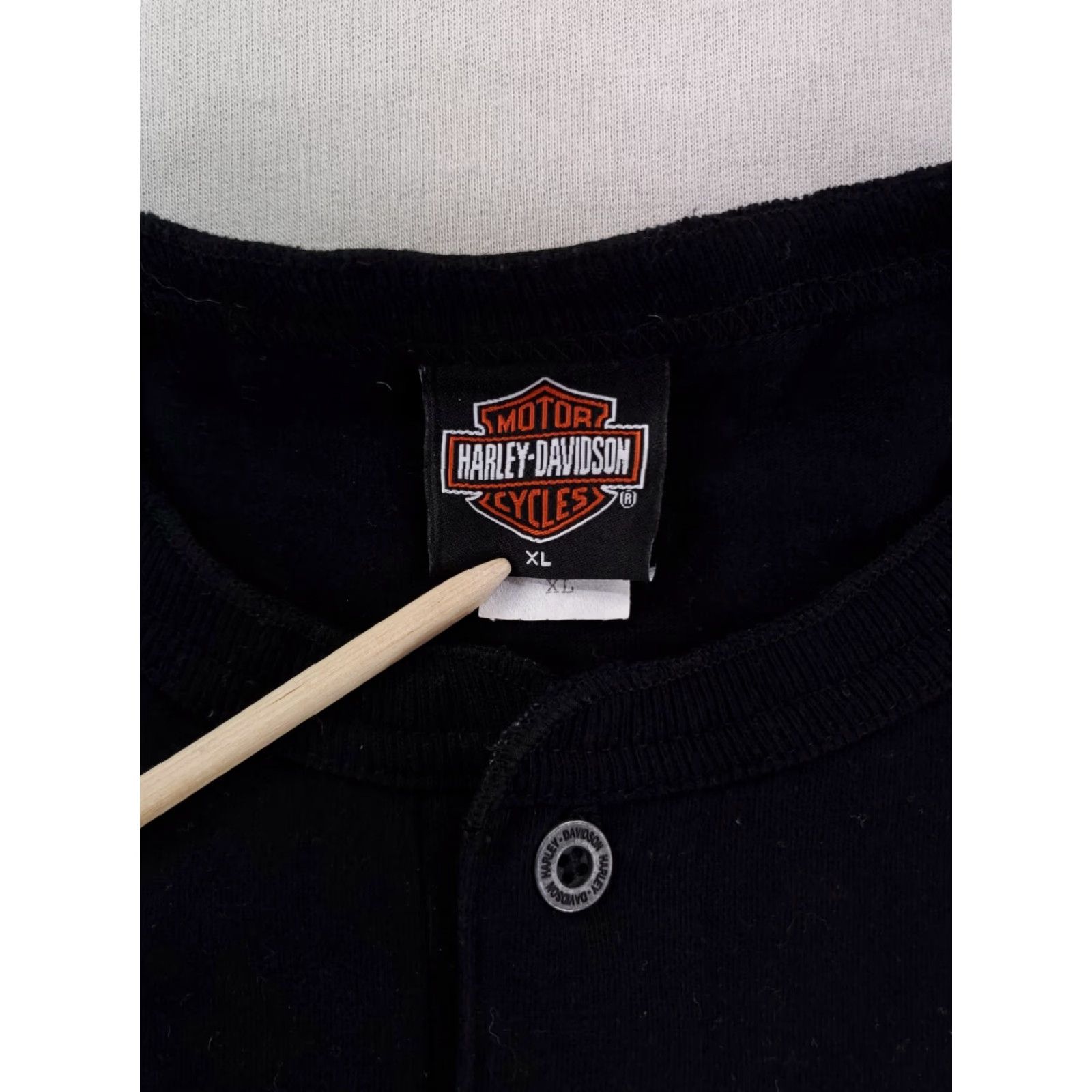Harley Davidson VINTAGE Harley-Davidson VTG Henley Long Sleeve T Shirt Made USA Mens XL Black USA Mens XL Shirt Size US XL / EU 56 / 4 - 4 Thumbnail