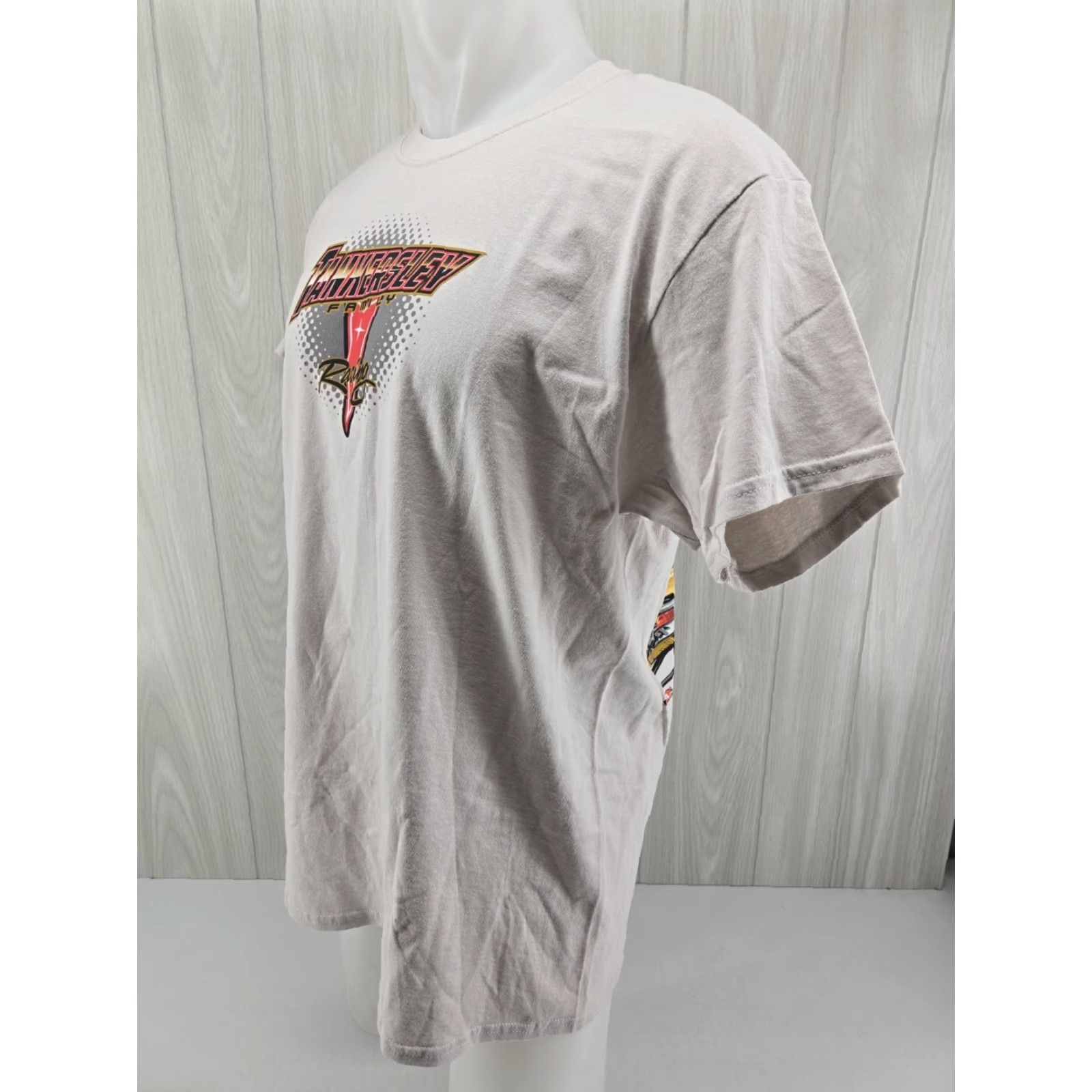 Gildan SPOT Tankersley Family Racing Pontiac Firebird Graphic T-Shirt Size L Khaki Mens Short Sleeve Vintage No Size US L / EU 52-54 / 3 - 5 Thumbnail