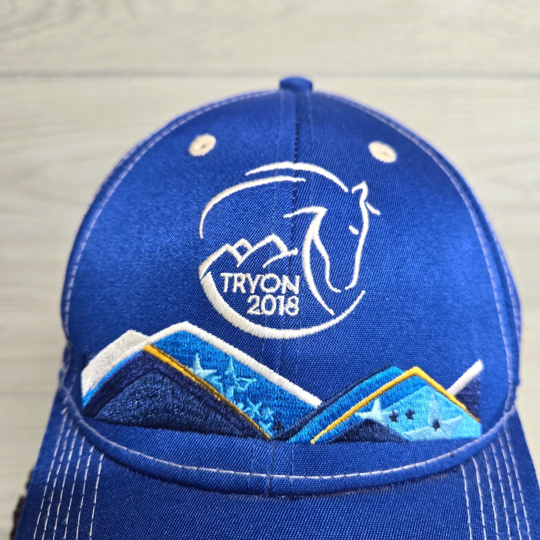 Vintage VINTAGE North Carolina Horse Ball Cap Hat Adult Adjustable Blue Cotton Country 2018 Unisex Size ONE SIZE - 2 Thumbnail