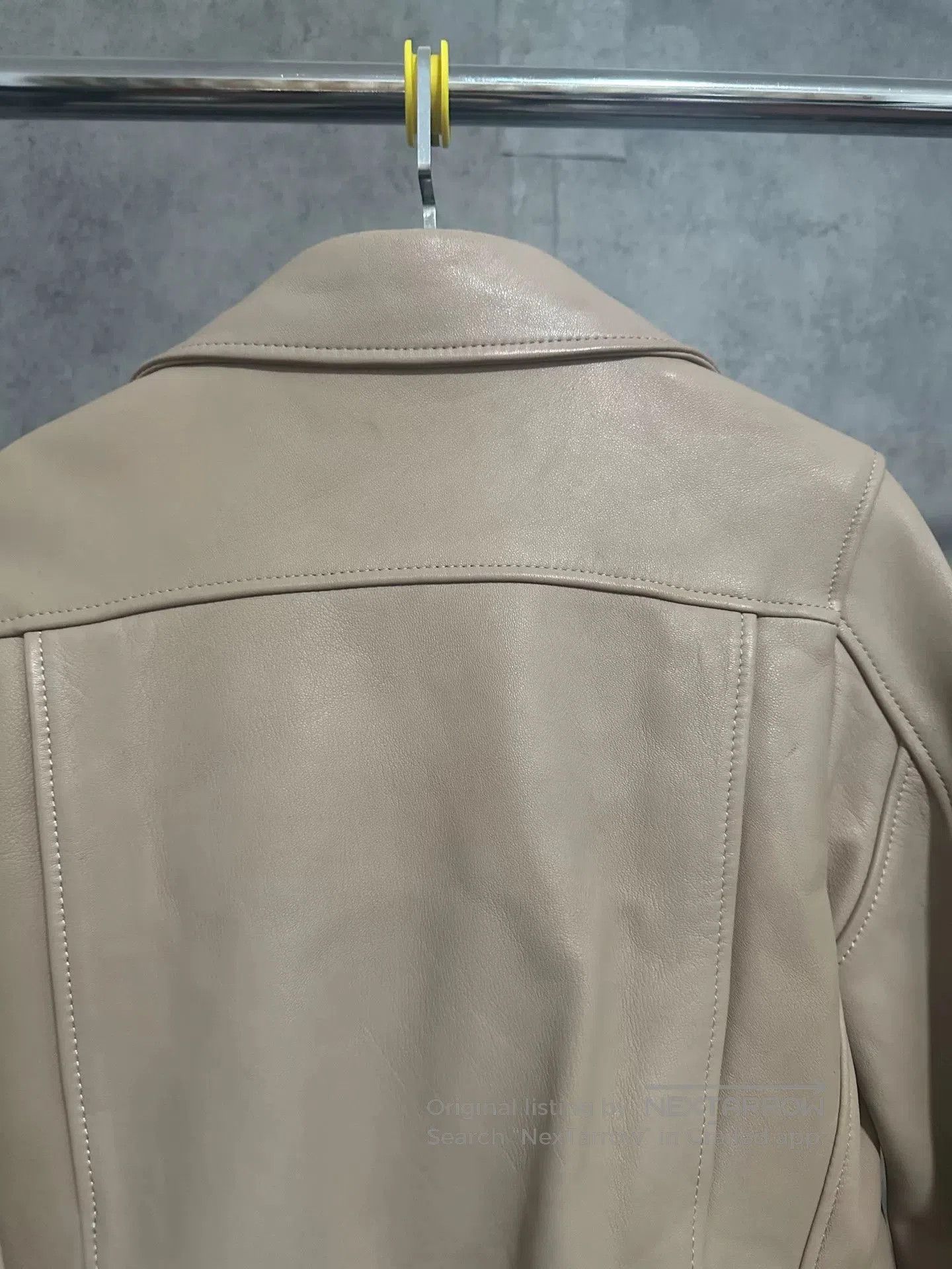 Acne Studios beige leather pilot jacket by Acne Studios. Size S / US 4 / IT 40 - 6 Thumbnail