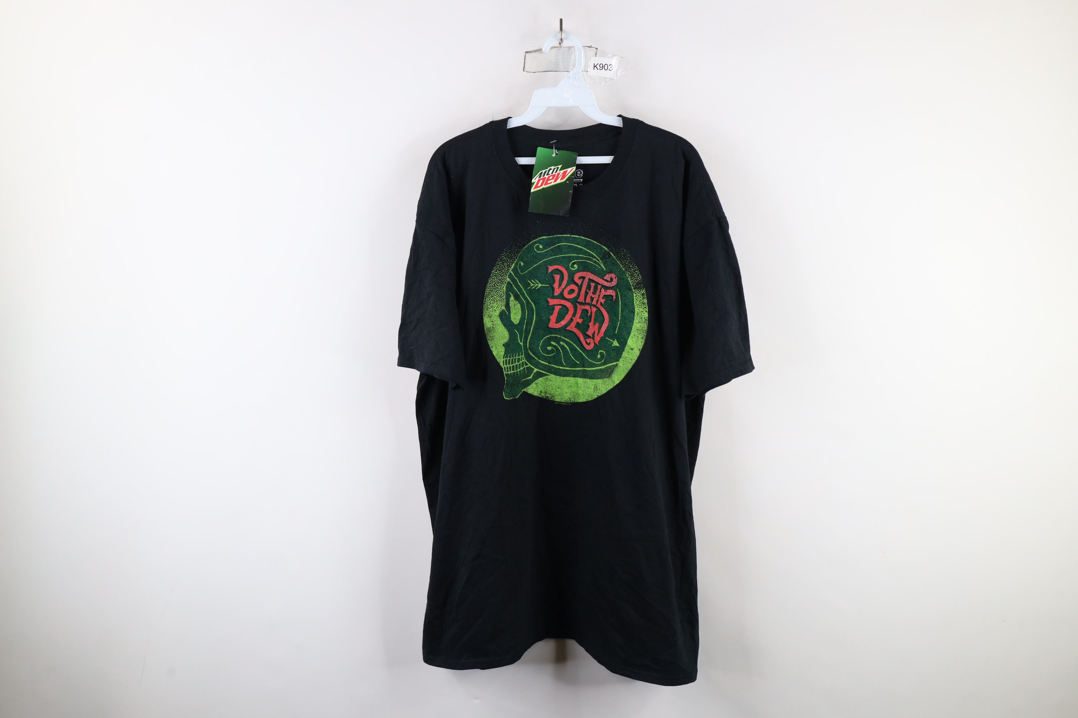 Vintage Deadstock Vintage Y2K Mountain Dew Do The Dew Skull T-Shirt Size US XXL / EU 58 / 5 - 1 Thumbnail