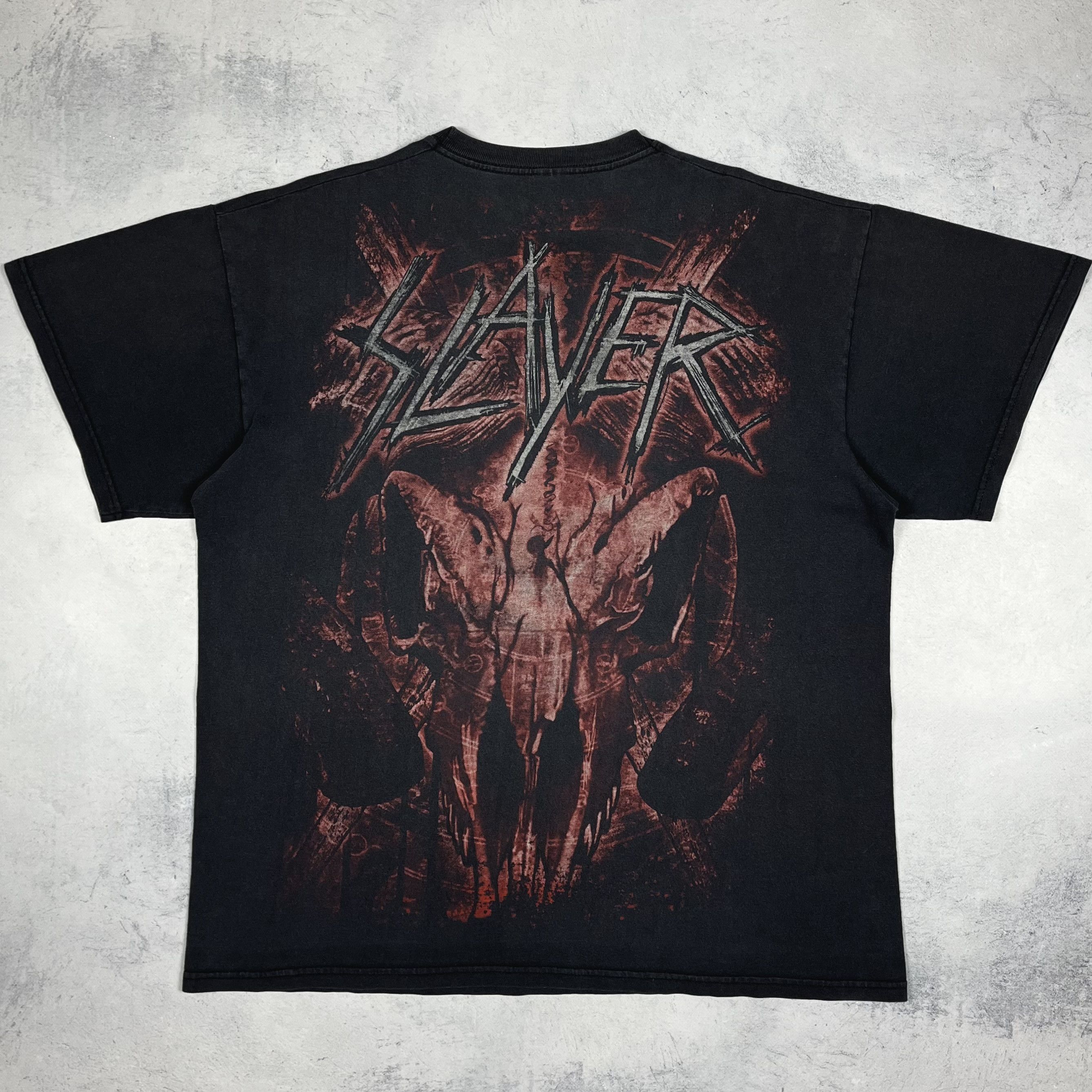 Band Tees Vintage Slayer All Over Print Rock Band T Shirt 90’s Size US XL / EU 56 / 4 - 13 Thumbnail