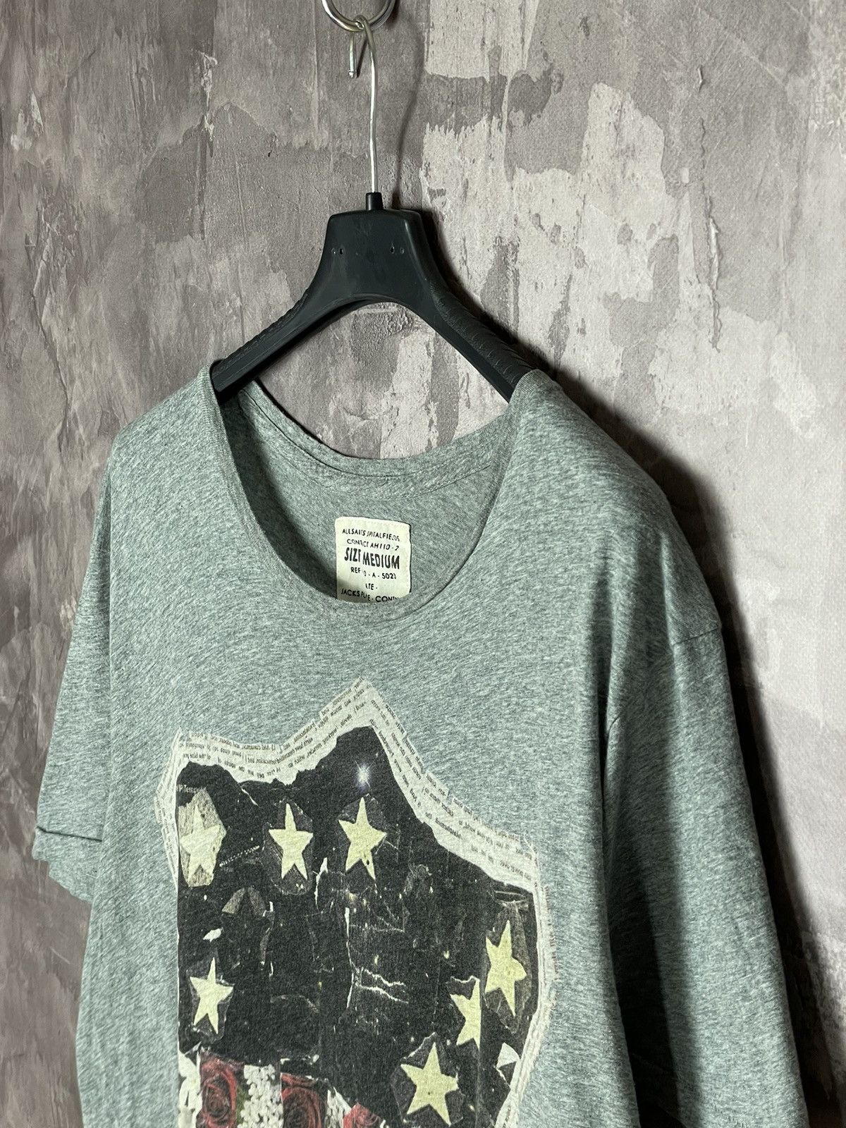Allsaints × Vintage T-shirt Vintage Allsaints Distressed Faded Art Graffiti Rare Size US M / EU 48-50 / 2 - 7 Thumbnail