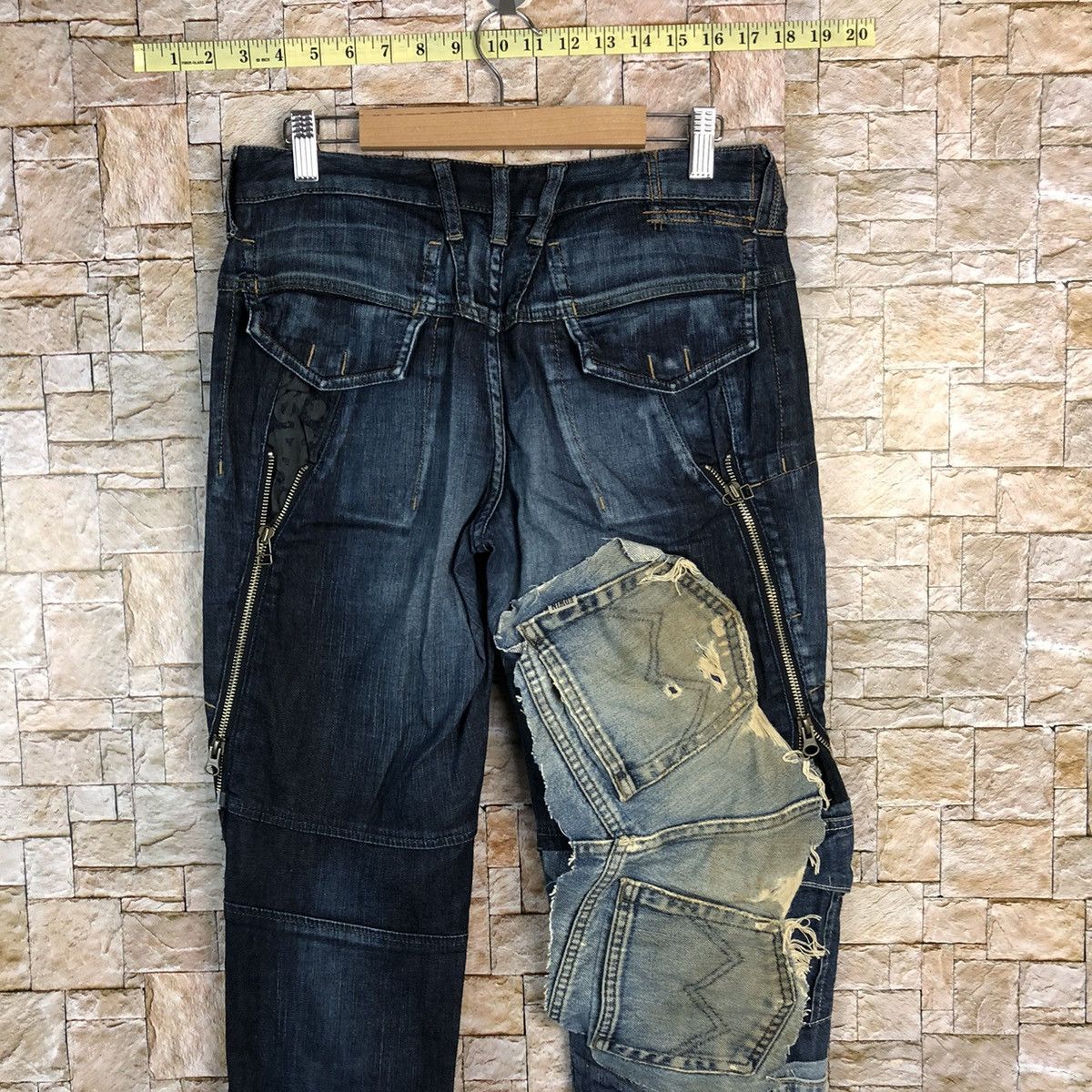 Marithe + Francois Girbaud Marithe Francois Girbaund Blue Custom Denim Pants #A572 Size US 30 / EU 46 - 19 Thumbnail
