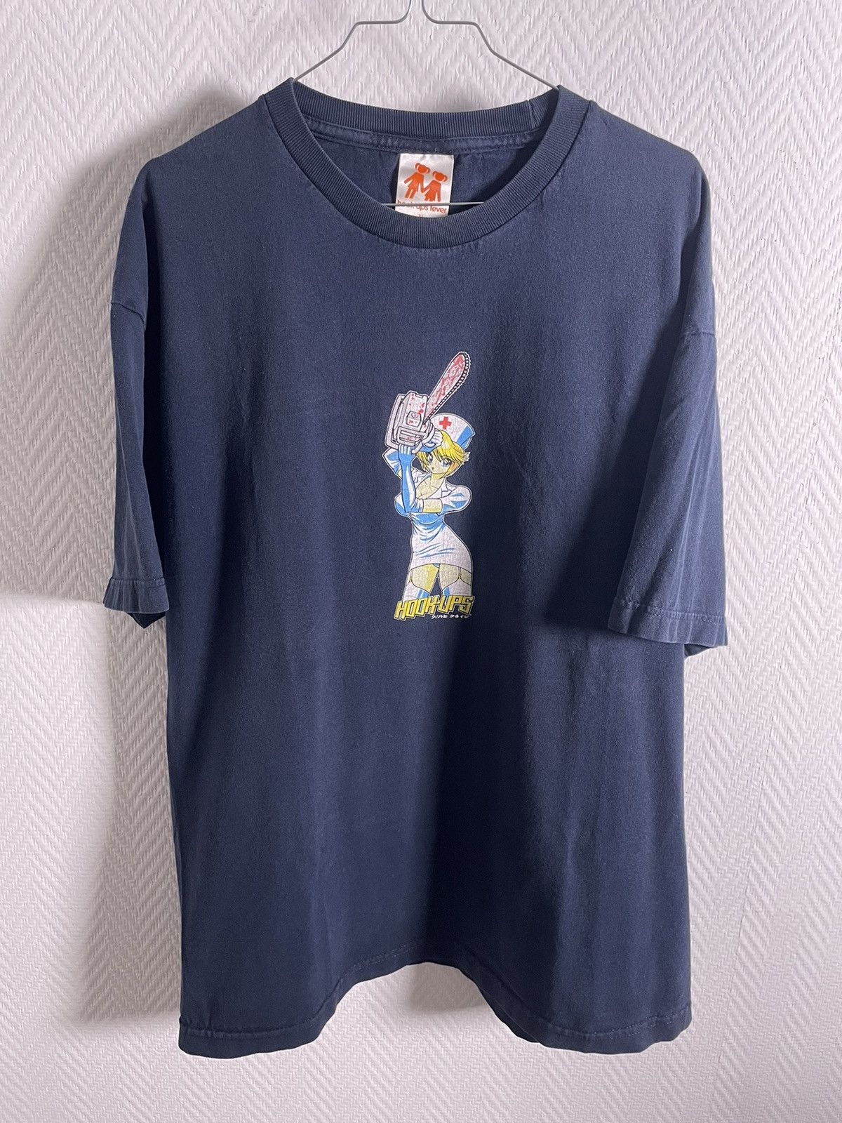 image of 90’S Hook Ups Chainsaw Girl Anime Size XL in Navy, Men's