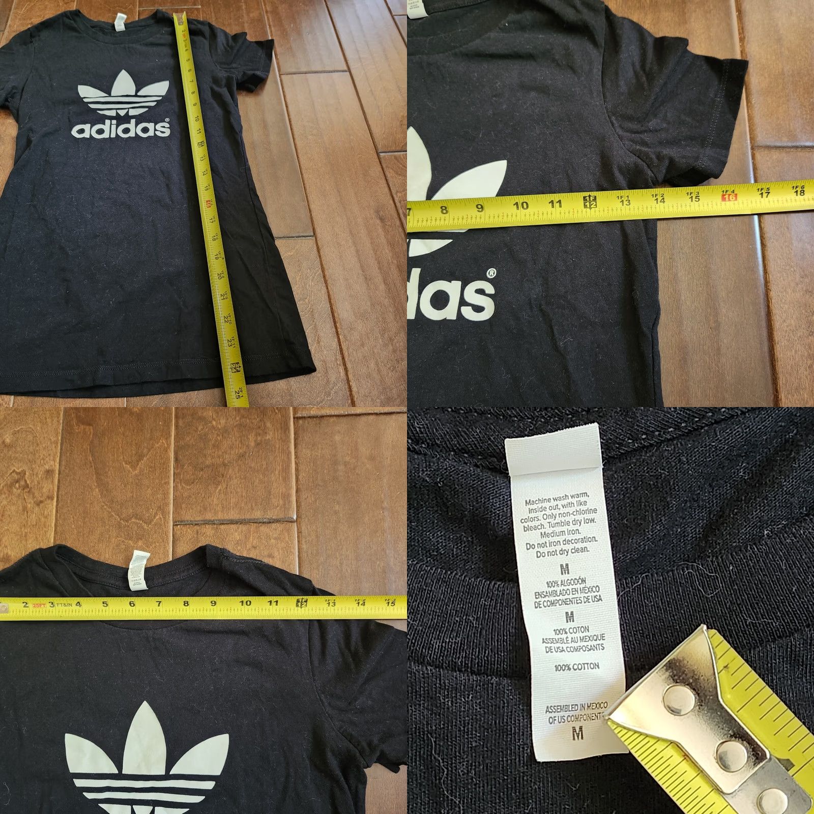 Adidas Adidas Black Tee Shirt Mens Size M Crew Neck Short Sleeve Logo T-Shirt Trefoil - Cotton Size US M / EU 48-50 / 2 - 8 Thumbnail