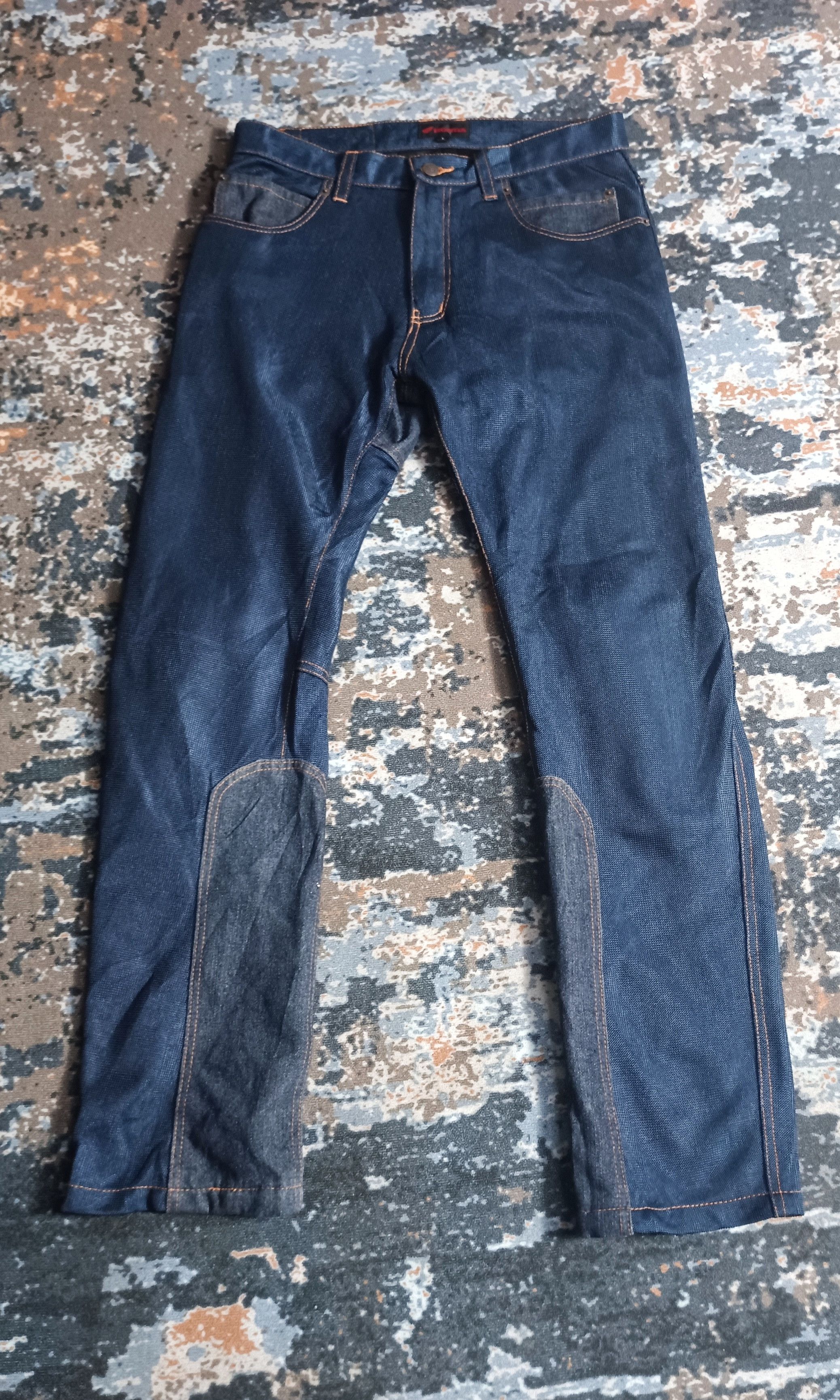 image of Honda Mesh Denim Style Pants Osyex - X23 in Blue Denim, Men's (Size 32)