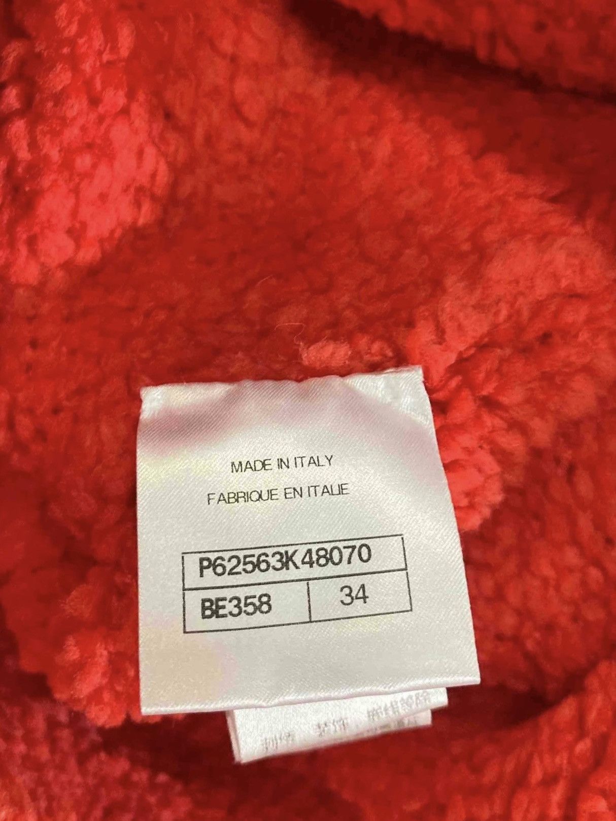 Chanel Chanel 34 Red Teddy Logo CC Wool Sweater Jumper Size XXS / US 00 / IT 34 - 7 Thumbnail