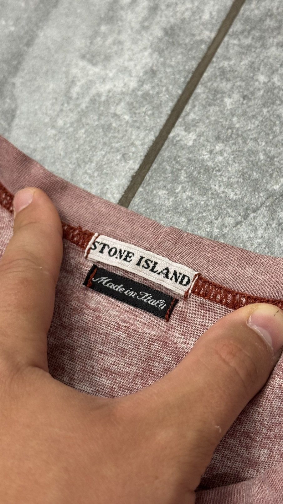 Stone Island Stone Island Pink tee Vintage 90s central logo Size US XL / EU 56 / 4 - 3 Thumbnail