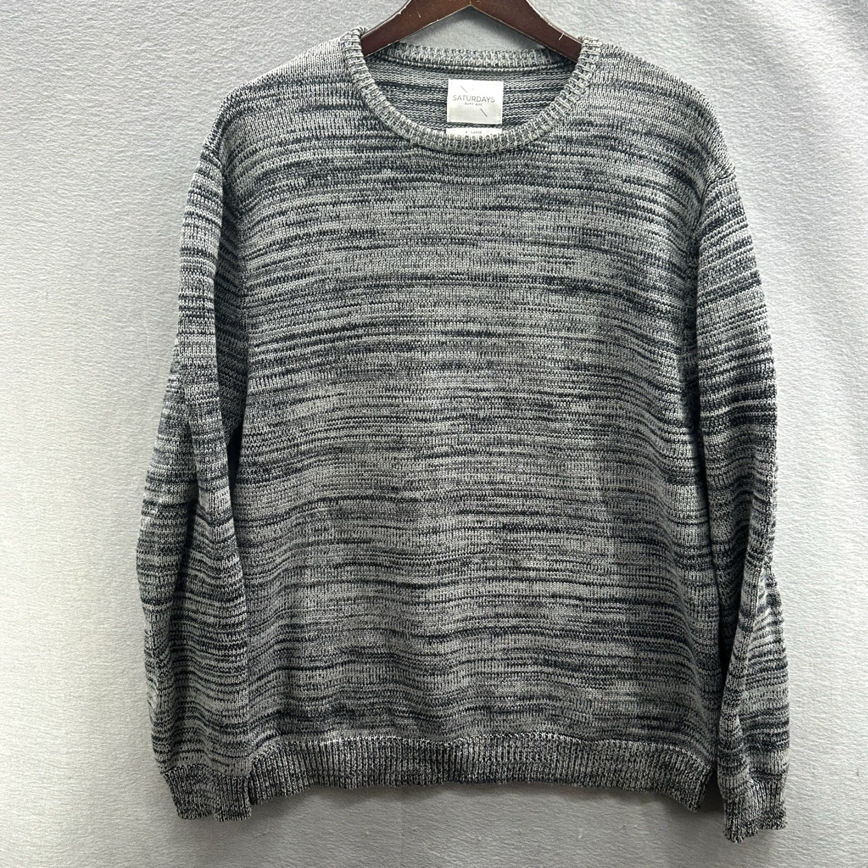 Saturdays NYC SATURDAYS SURF NYC Sweater Mens XL Gray Crew Neck Long Sleeve Knit Pullover Preppy Casual Business Travel Vintage No Size US XL / EU 56 / 4 - 2 Thumbnail