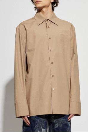 Gucci o1la5ras0426 Embossed Cotton Poplin Shirt in Beige Size US L / EU 52-54 / 3 - 3 Thumbnail