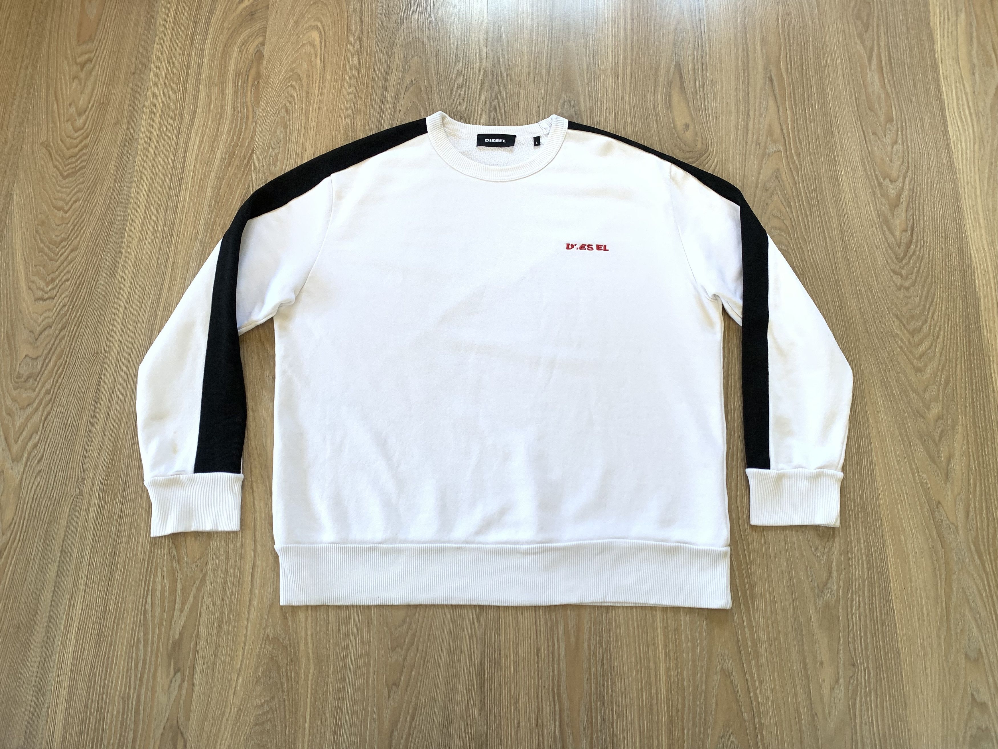 Diesel Diesel White Cotton Sweatshirt Size US L / EU 52-54 / 3 - 1 Thumbnail