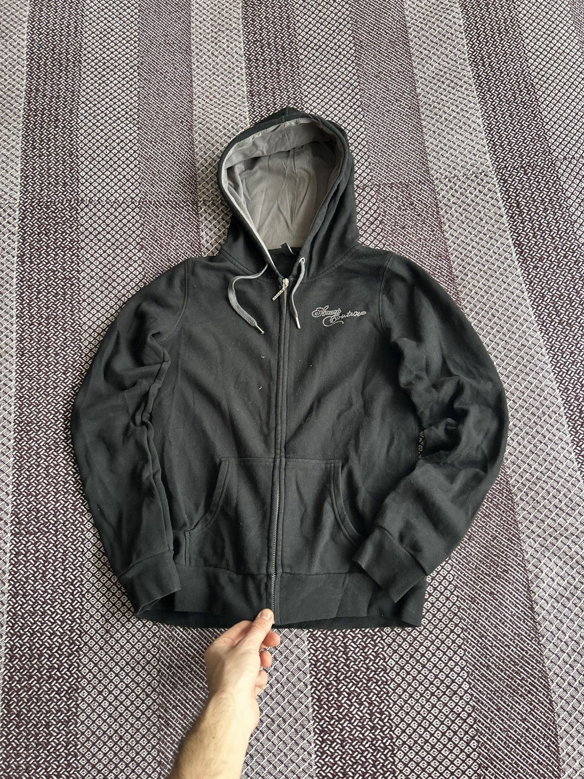 Japanese Brand Vintage Fishbone Y2K Zip Hoodie Big Overprint Streetwear Size S / US 4 / IT 40 - 5 Thumbnail