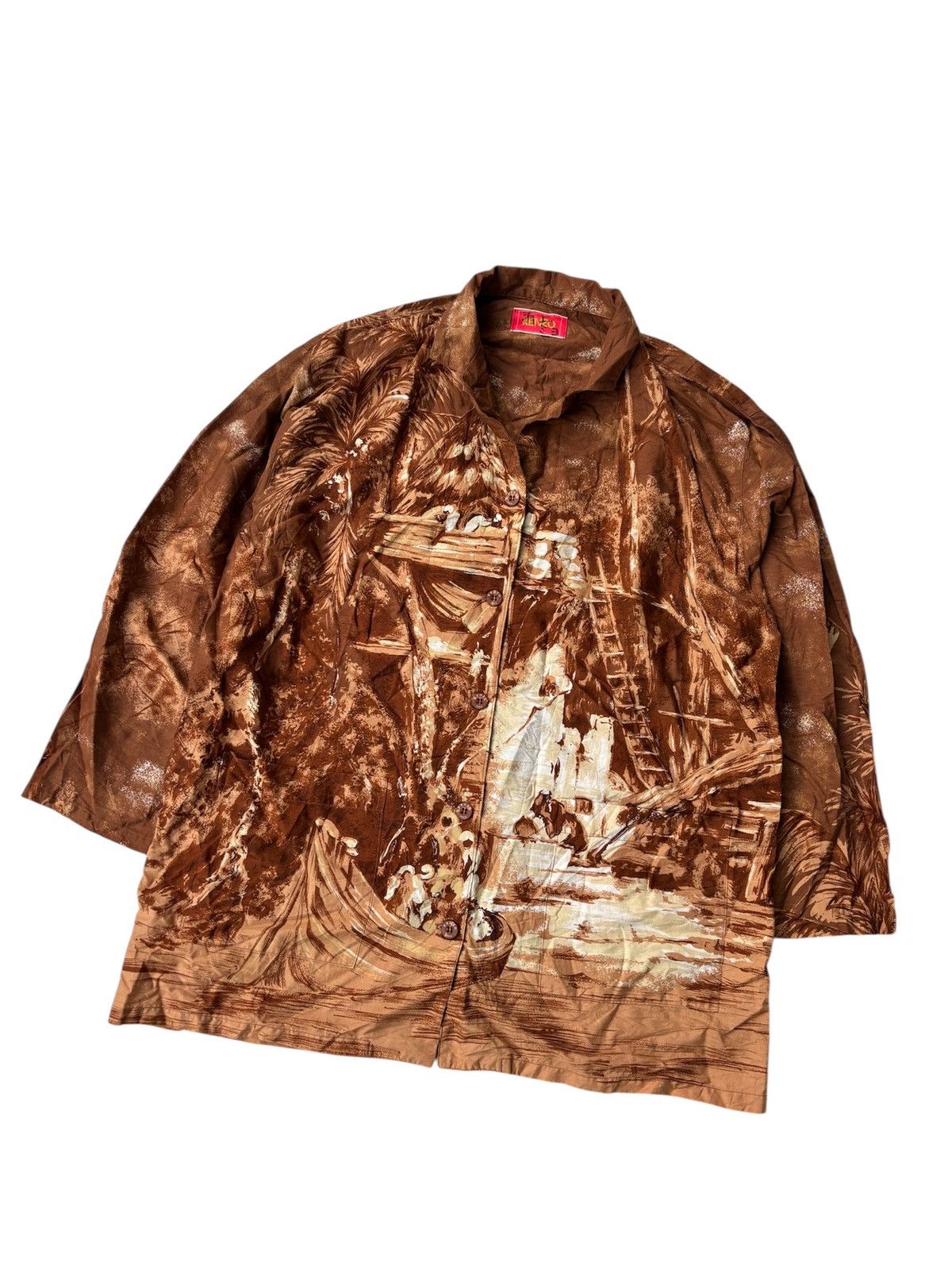 Kenzo Rare kenzo made in japan art button up Size US L / EU 52-54 / 3 - 2 Thumbnail