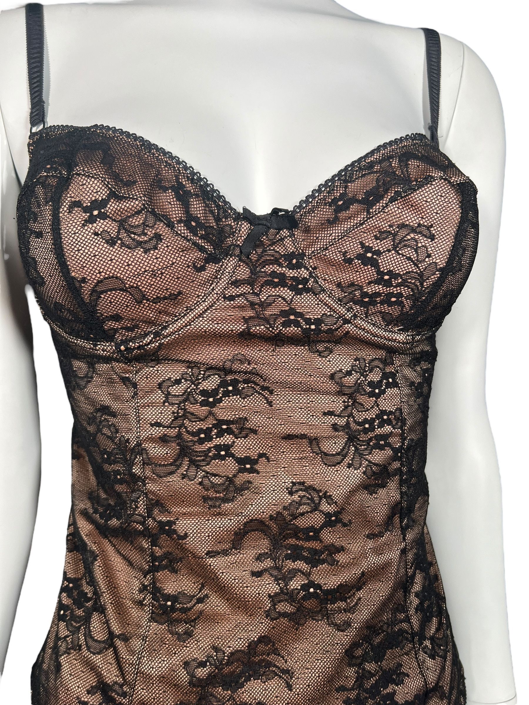 Dolce & Gabbana Dolce & Gabbana Black Lace Bustier Top Size S / US 4 / IT 40 - 6 Thumbnail