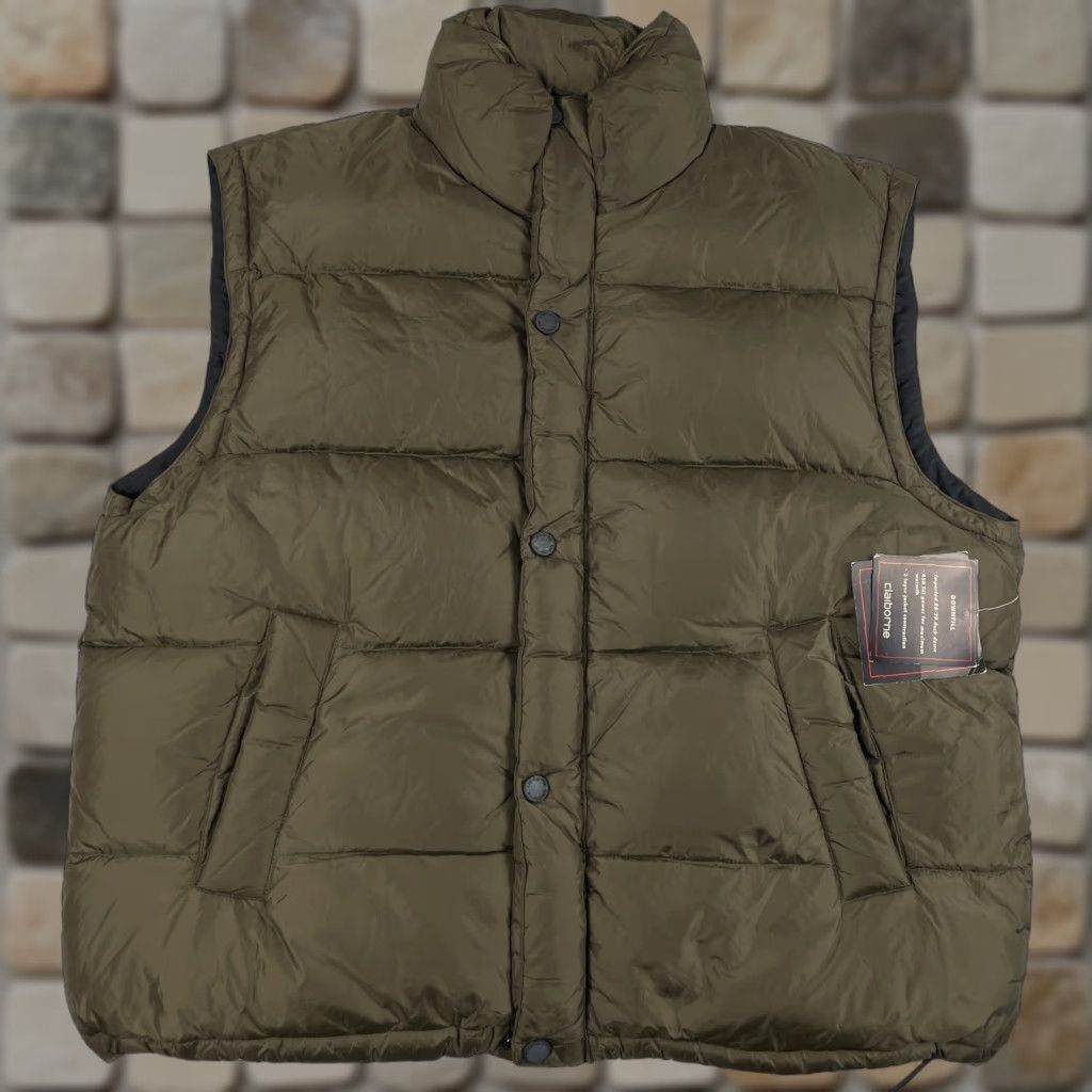 Liz Claiborne Claiborne Vest Mens XL Brown Down Puffer Full Zip Outdoor Hiking Skiing Camp Casual Workwear Womens? Size US XL / EU 56 / 4 - 1 Thumbnail