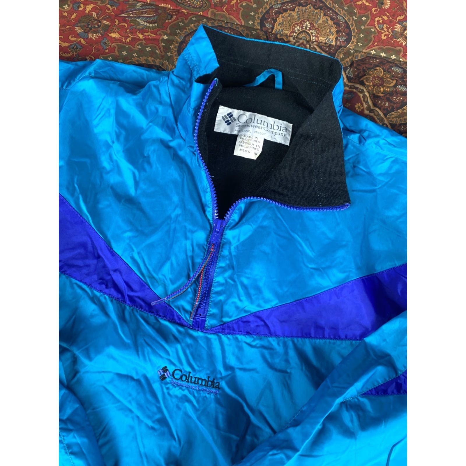 Vintage VINTAGE Columbia Sportswear Anorak 1/4 Zip Jacket Windbreaker XL Blue 90s Mens Size US XL / EU 56 / 4 - 3 Thumbnail