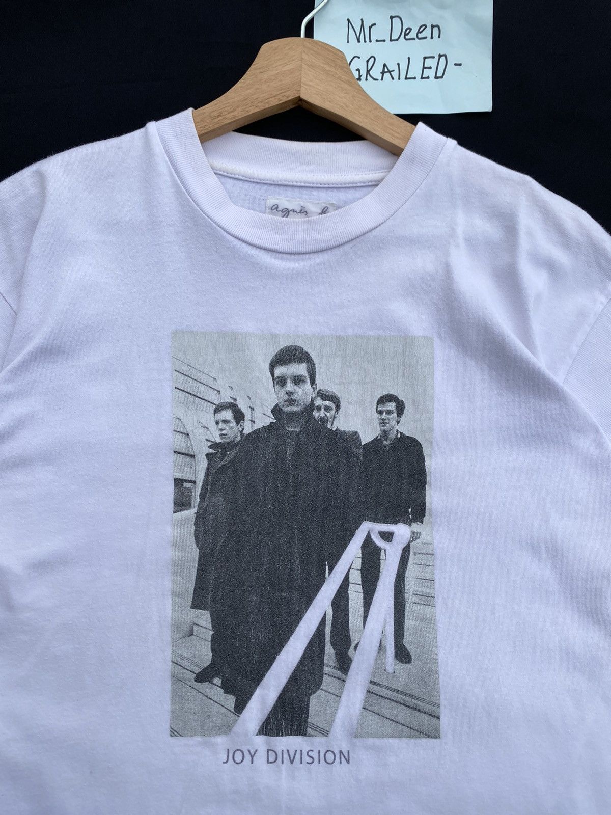 agnes b. Vintage Agnes B. x Joy Division Rare Printed Tshirt Size US L / EU 52-54 / 3 - 6 Thumbnail