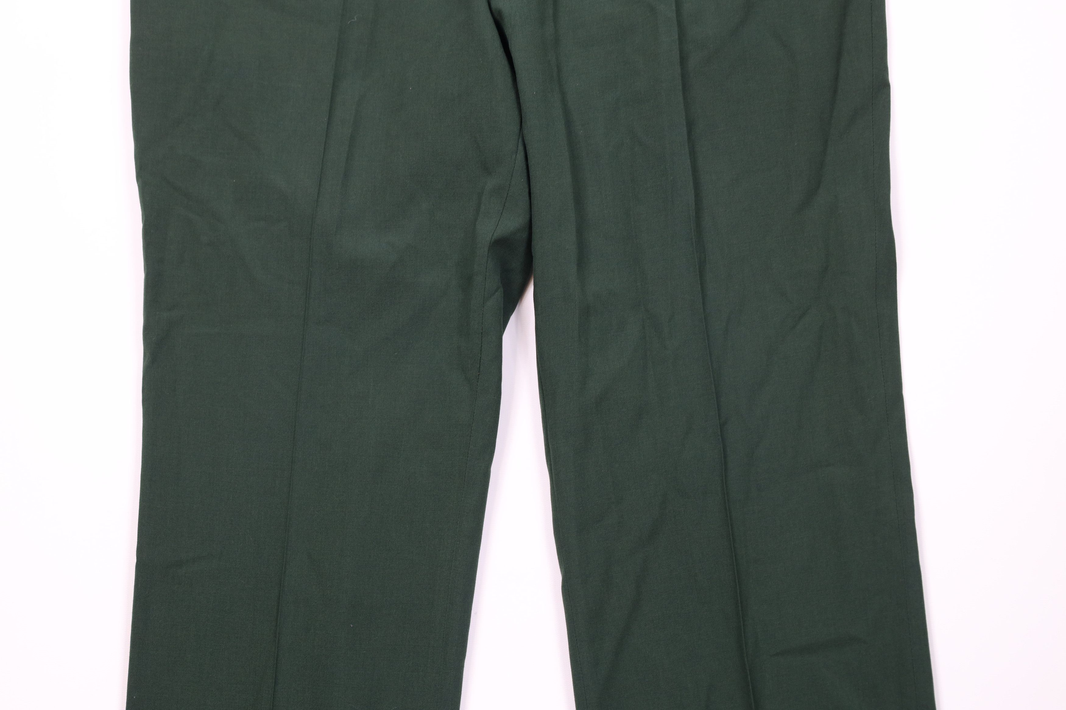 Vintage Vintage 70s Streetwear Blend Wide Leg Chino Pants Green USA Size US 36 / EU 52 - 3 Thumbnail